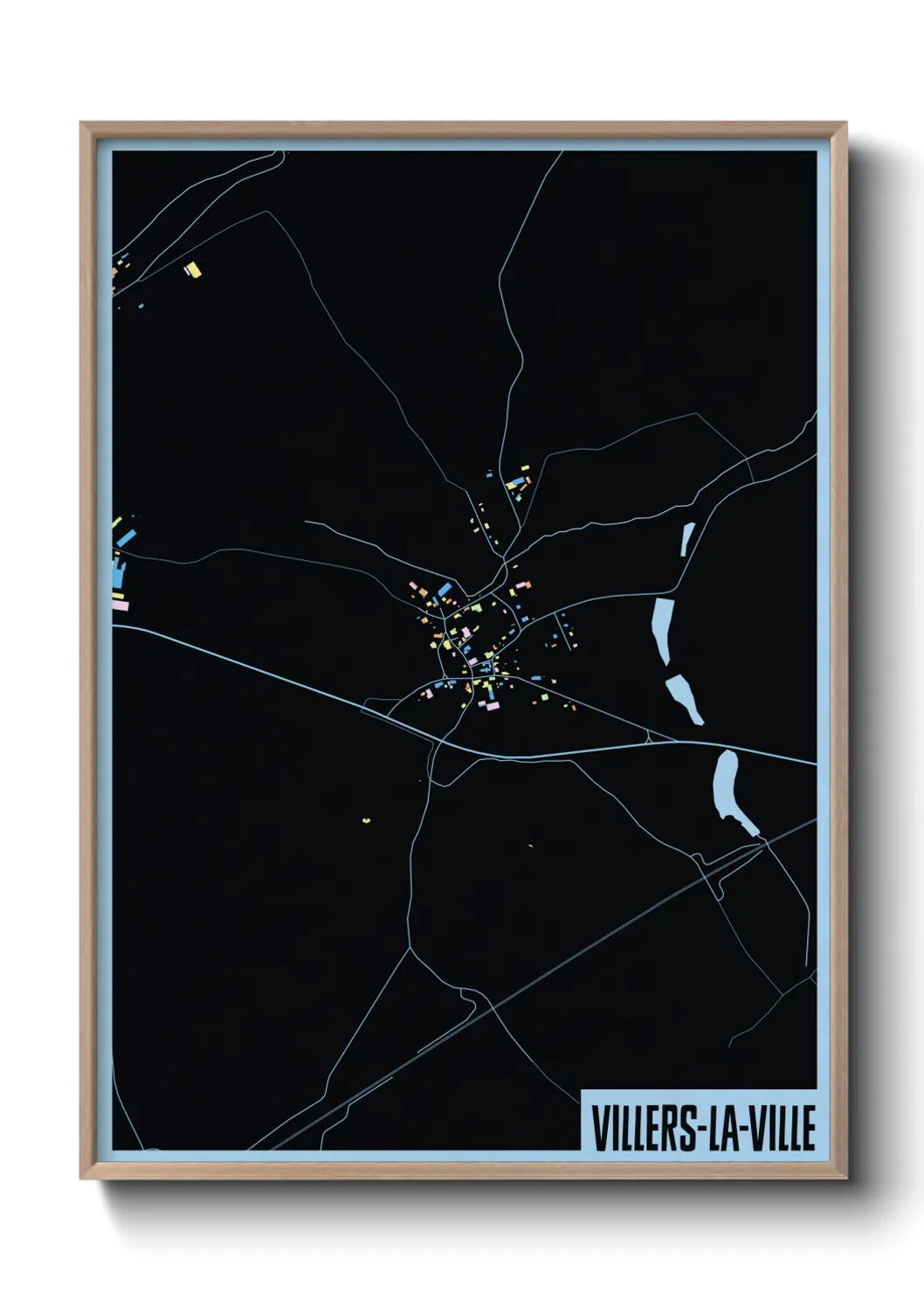 Une affiche de carte sur Villers-la-Ville