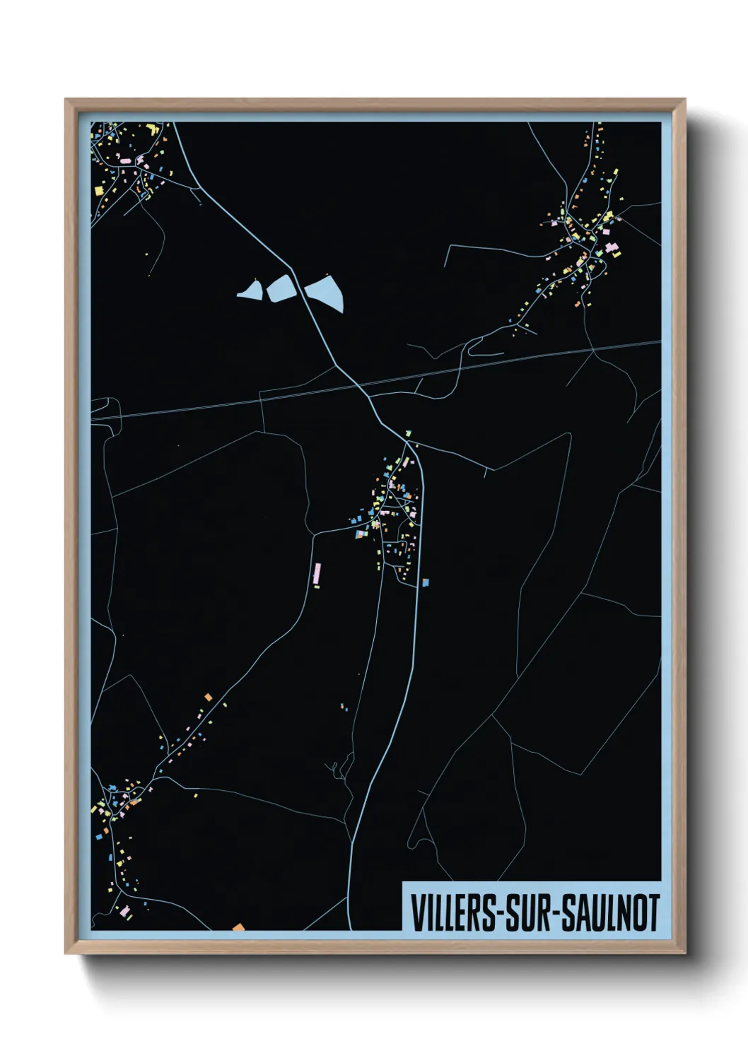 Une affiche de carte sur Villers-sur-Saulnot