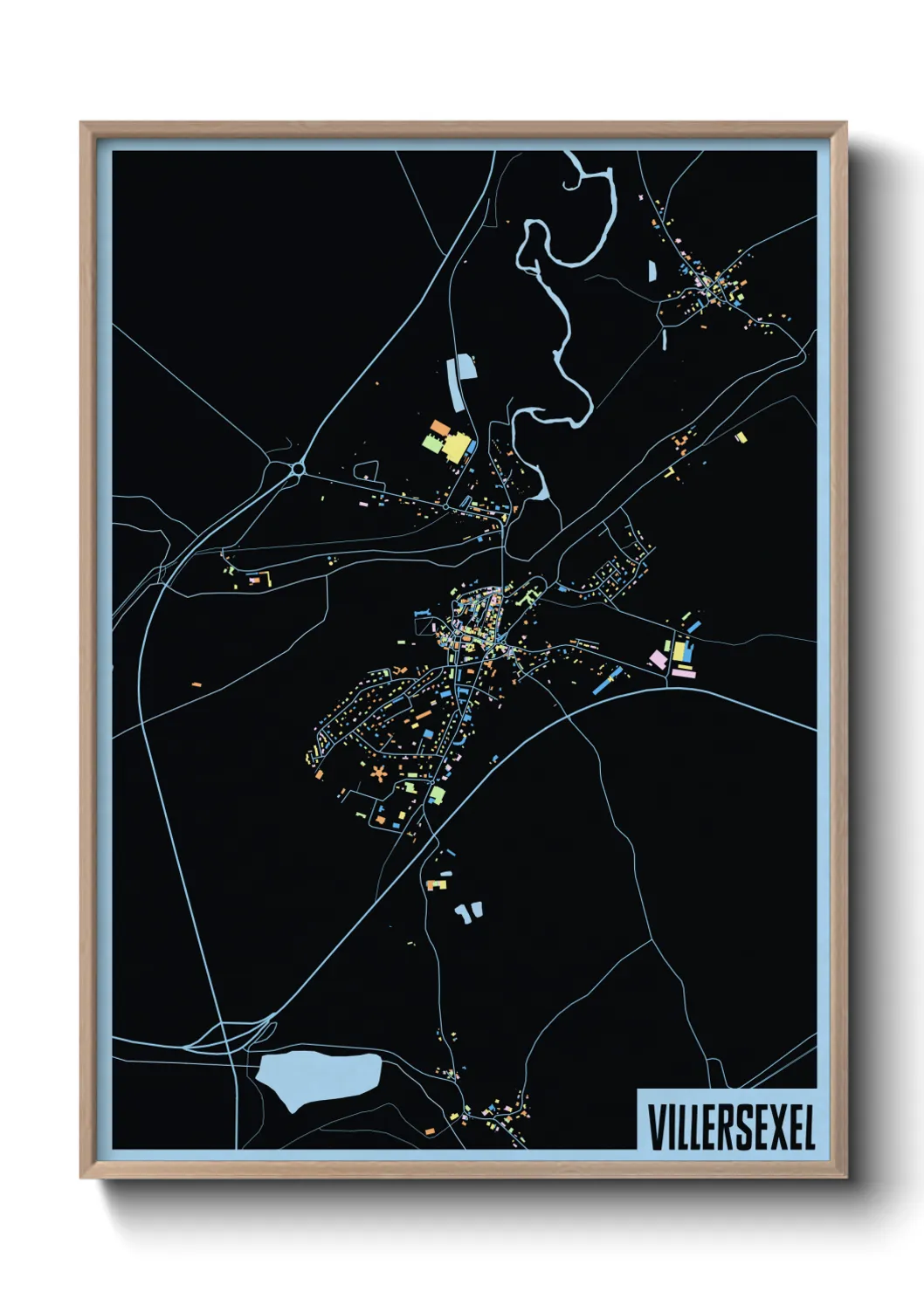 Une affiche de carte sur Villersexel