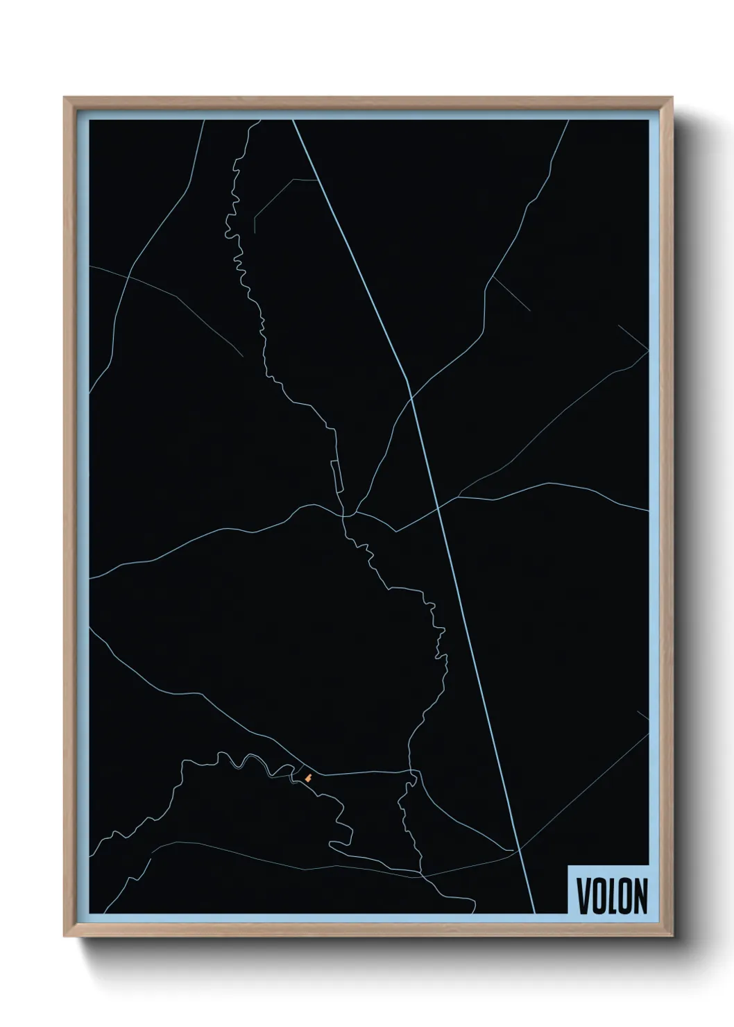 Une affiche de carte sur Volon