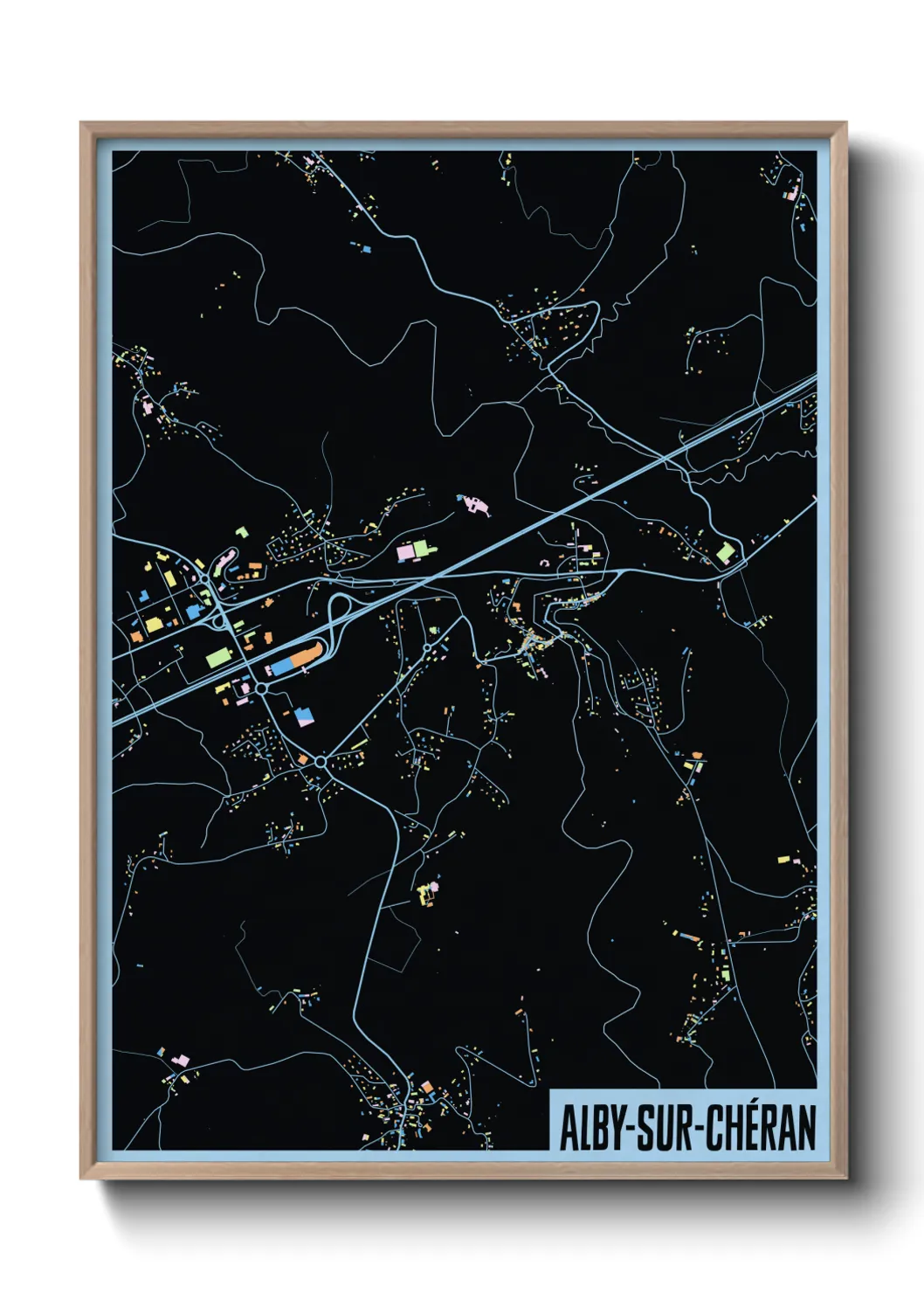 Une affiche de carte sur Alby-sur-Chéran