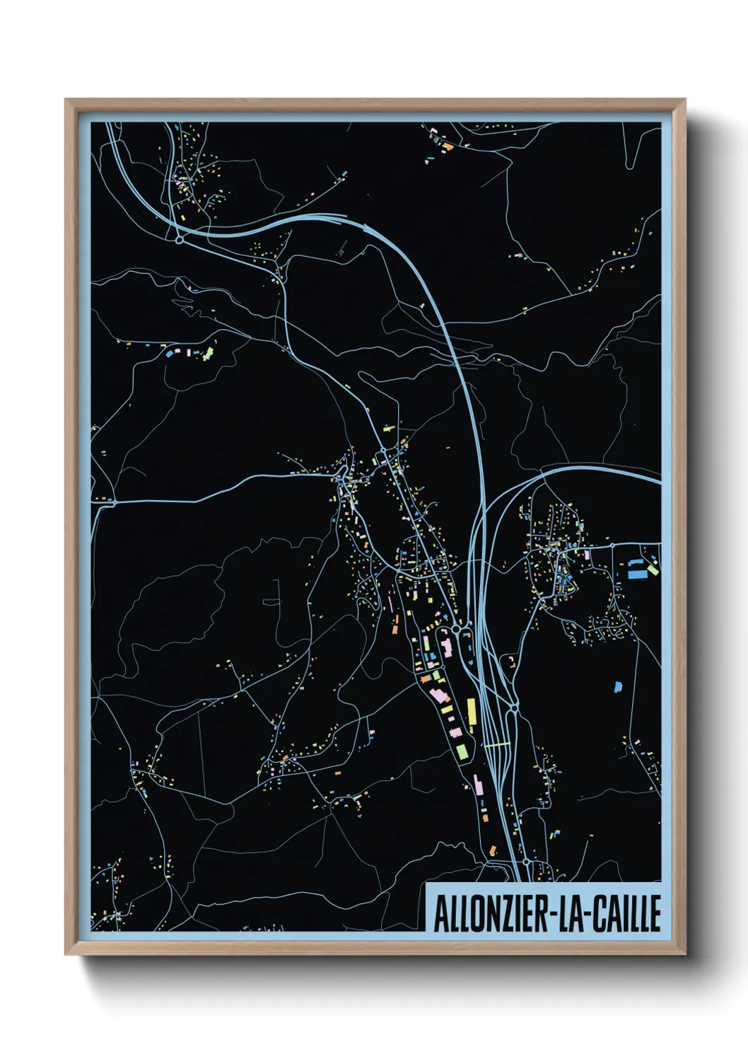 Un poster carteAllonzier-la-Caille