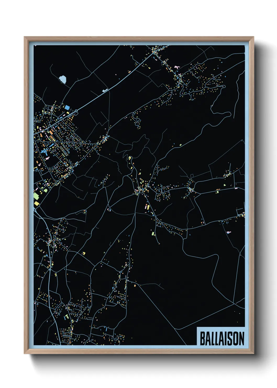 Une affiche de carte sur Ballaison