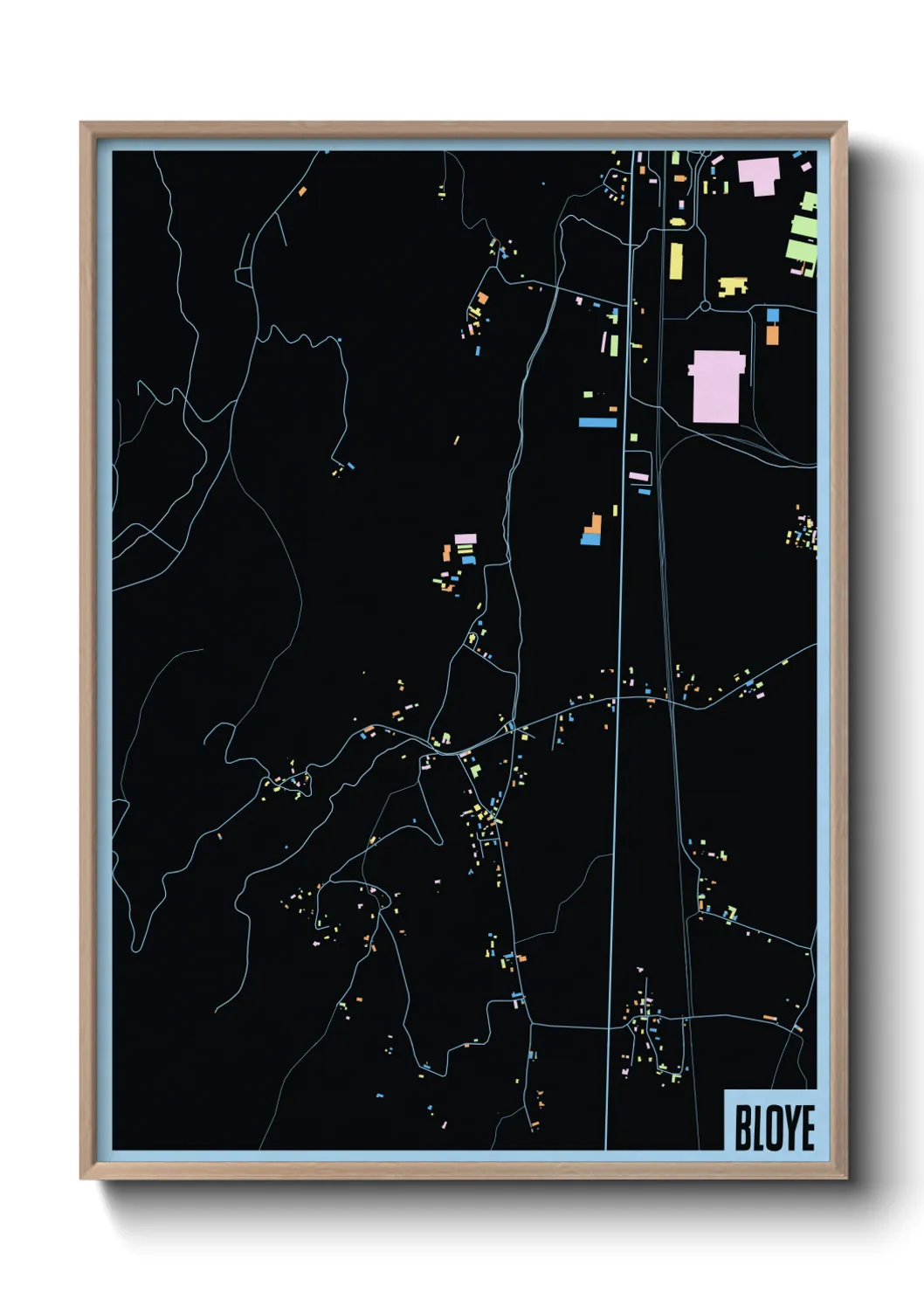 Une affiche de carte sur Bloye