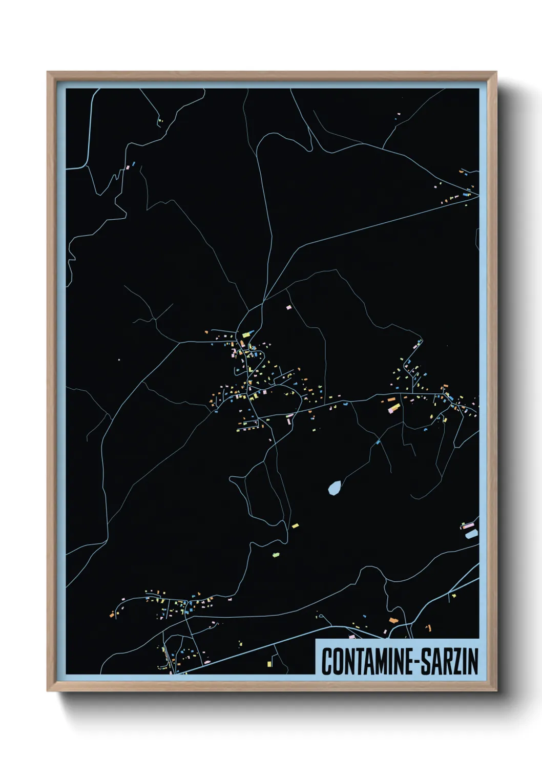 Une affiche de carte sur Contamine-Sarzin