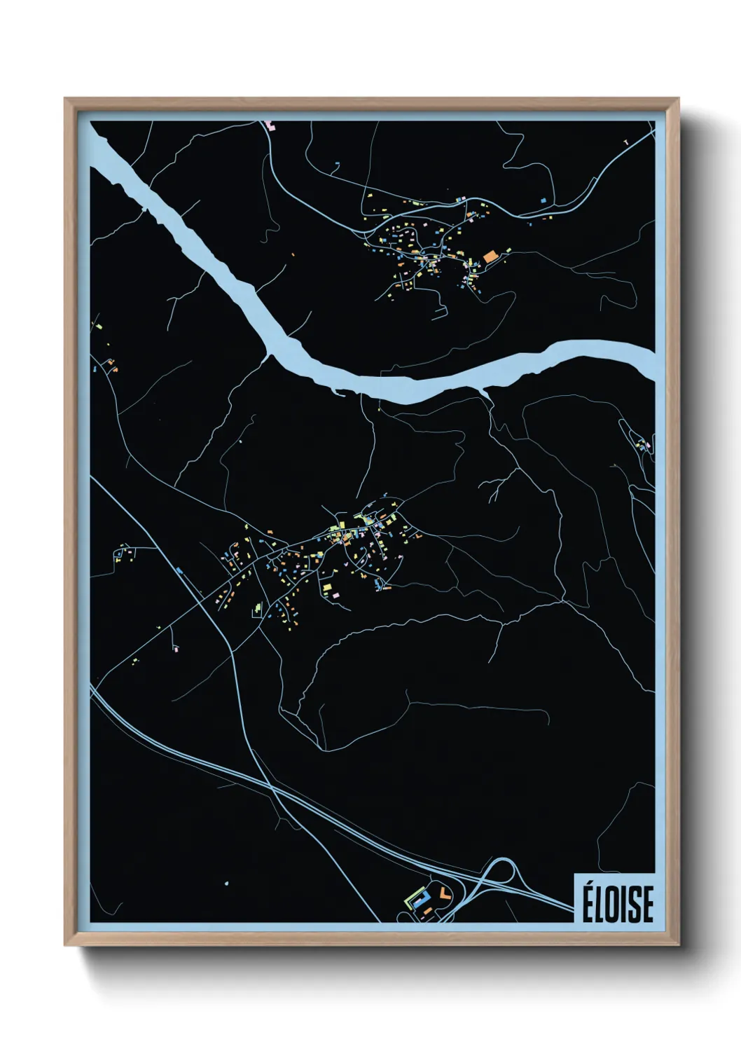 Une affiche de carte sur Éloise