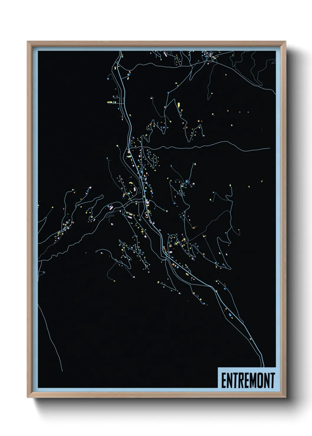 Une affiche de carte sur Entremont