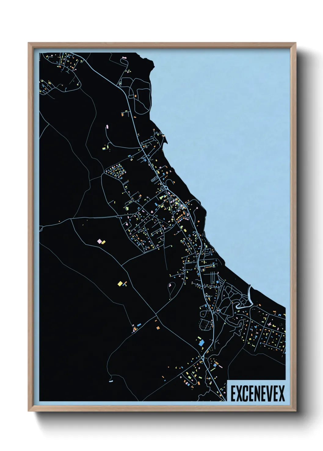 Une affiche de carte sur Excenevex