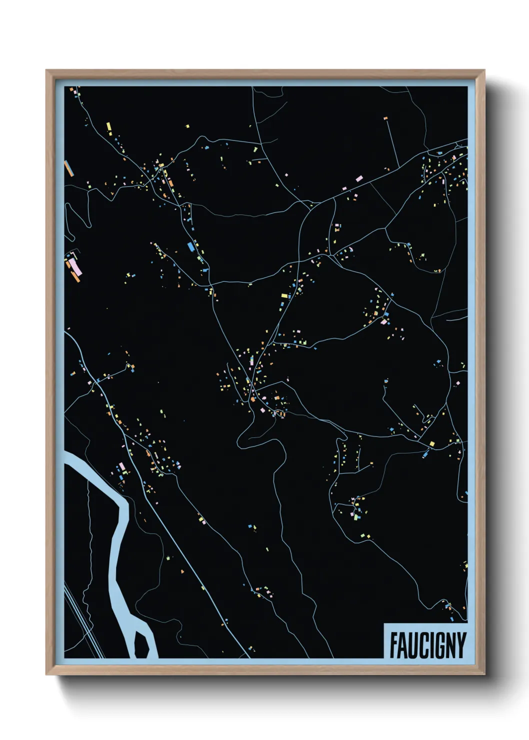 Une affiche de carte sur Faucigny