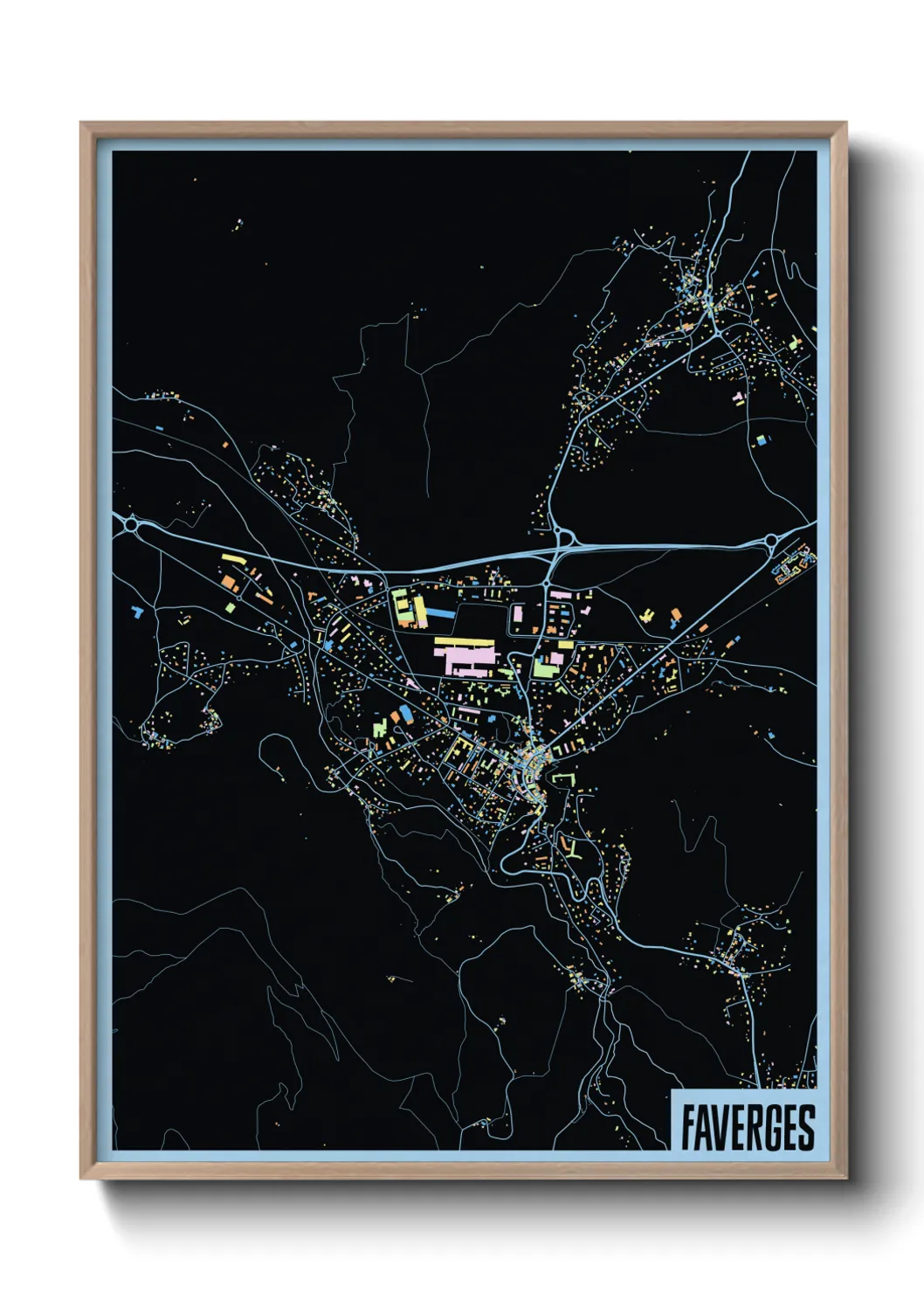 Une affiche de carte sur Faverges