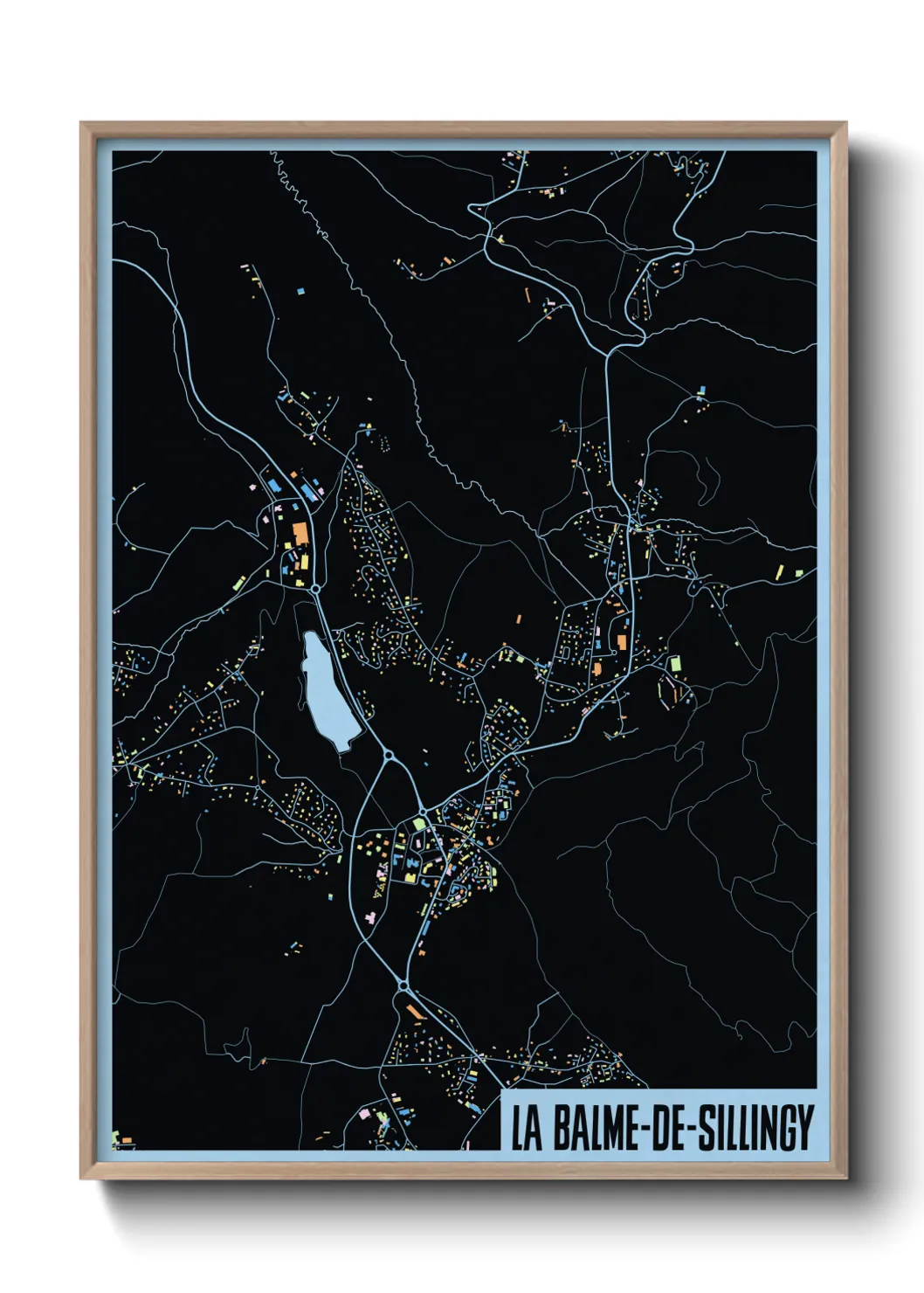 Une affiche de carte sur La Balme-de-Sillingy