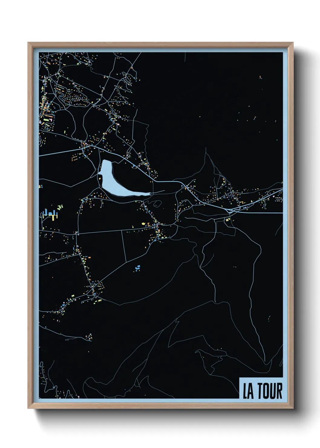 Une affiche de carte sur La Tour