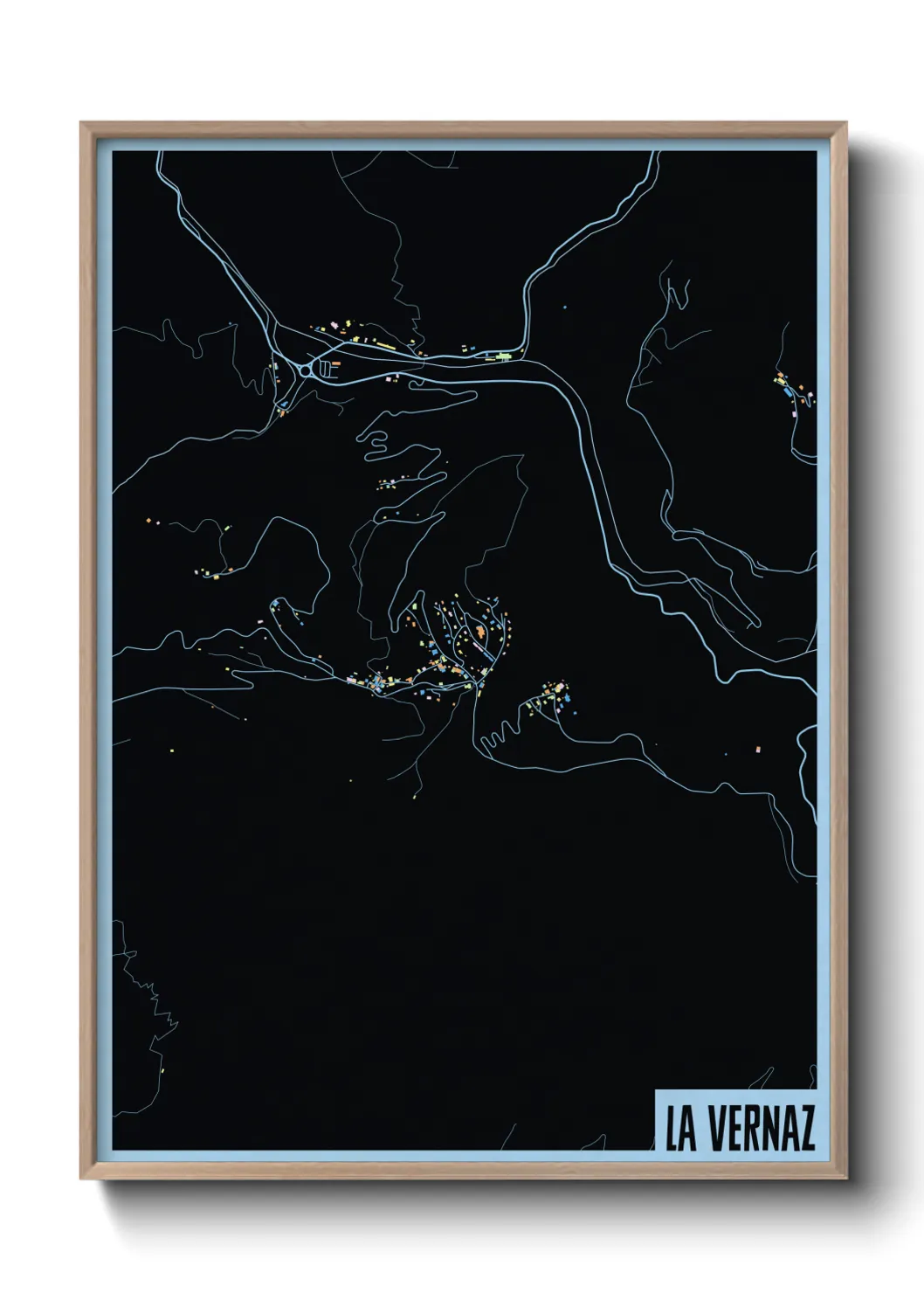 Une affiche de carte sur La Vernaz