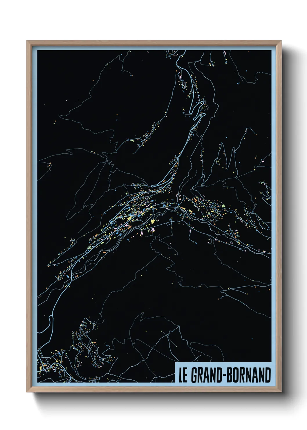 Une affiche de carte sur Le Grand-Bornand