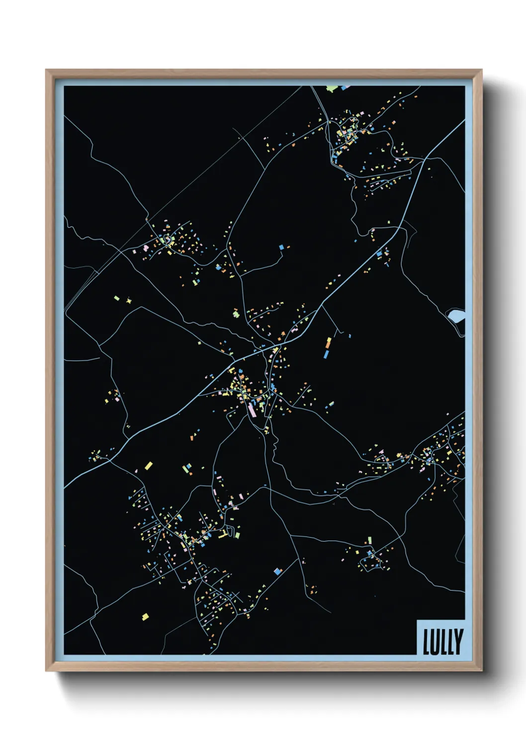 Une affiche de carte sur Lully