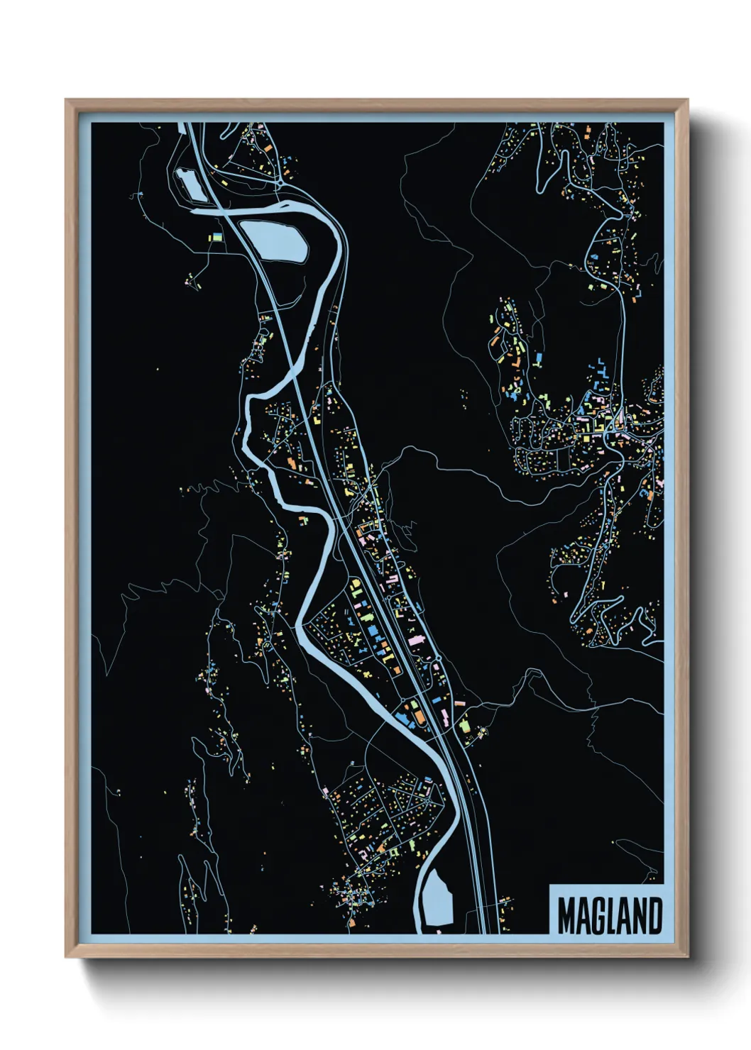 Une affiche de carte sur Magland