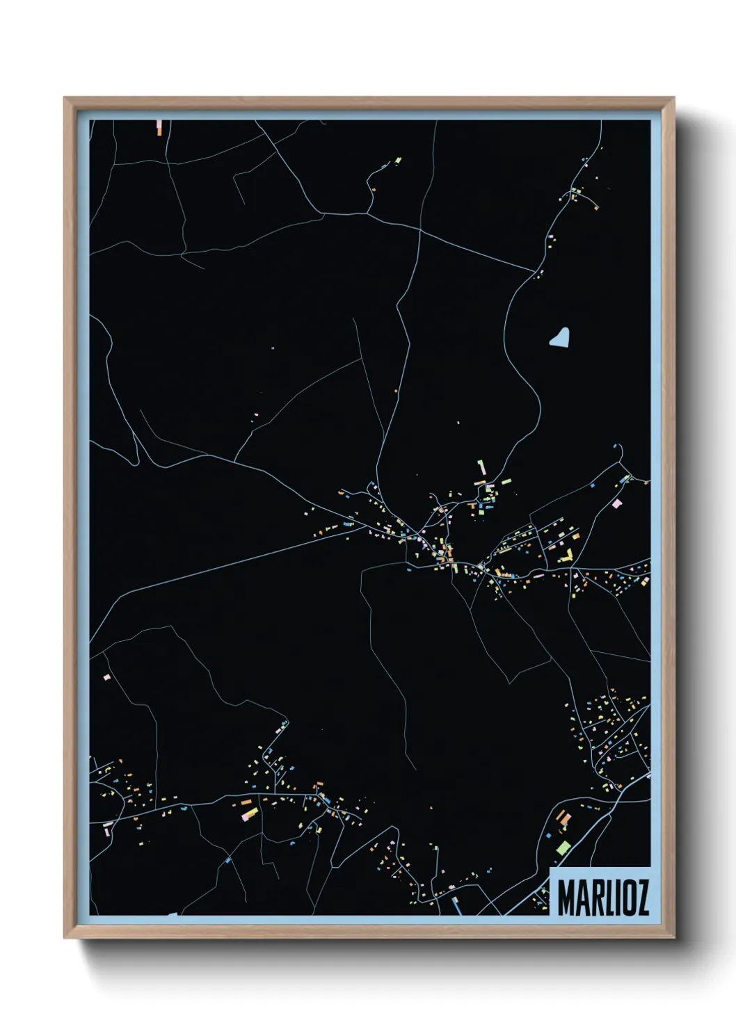 Une affiche de carte sur Marlioz