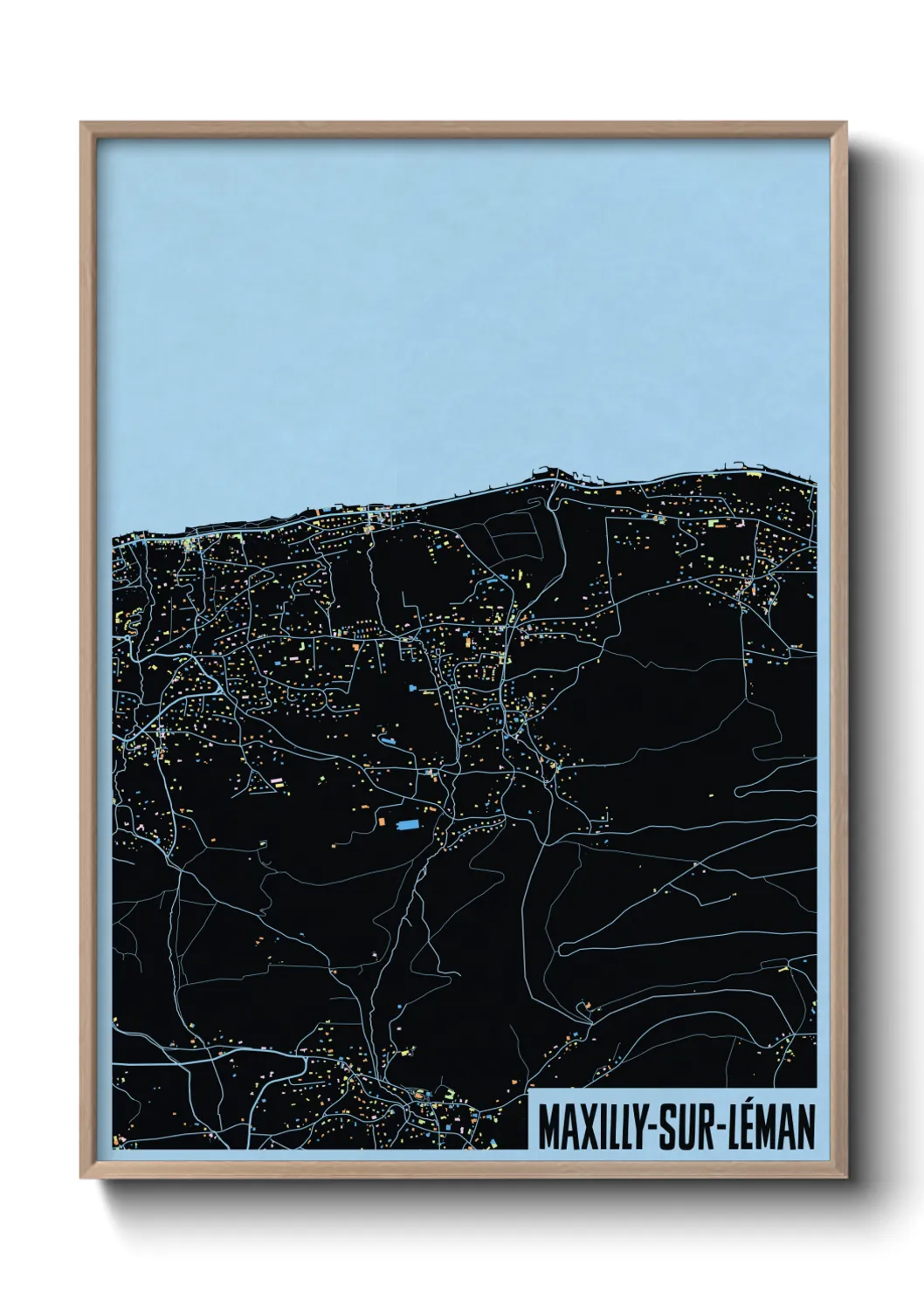 Une affiche de carte sur Maxilly-sur-Léman