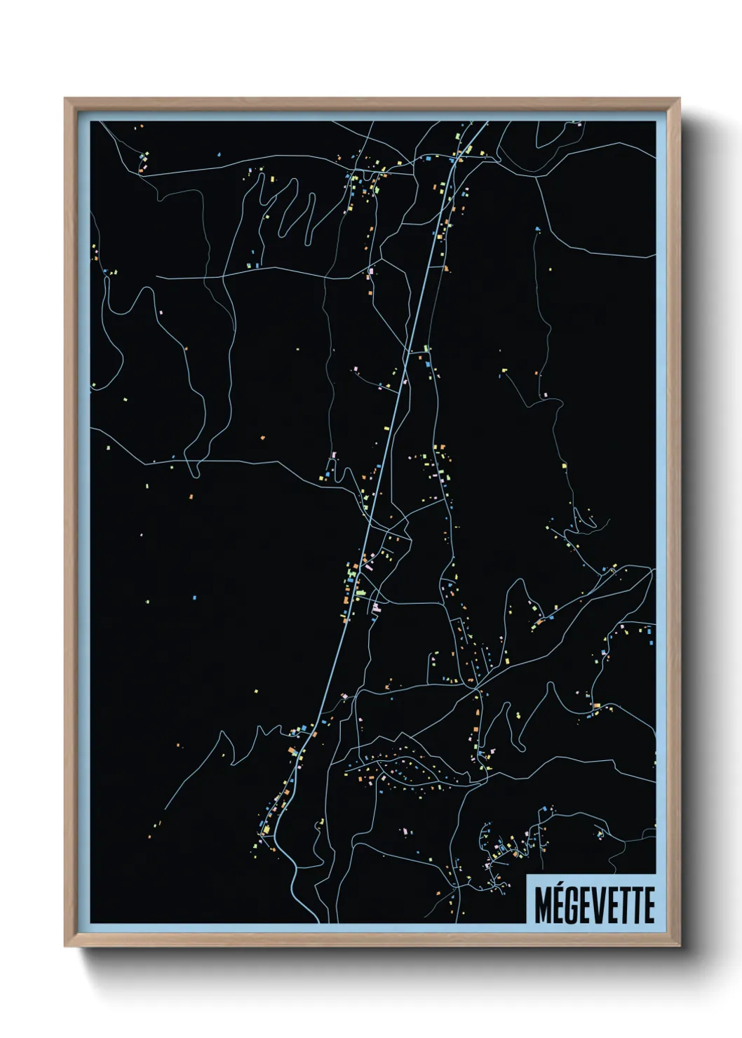 Une affiche de carte sur Mégevette