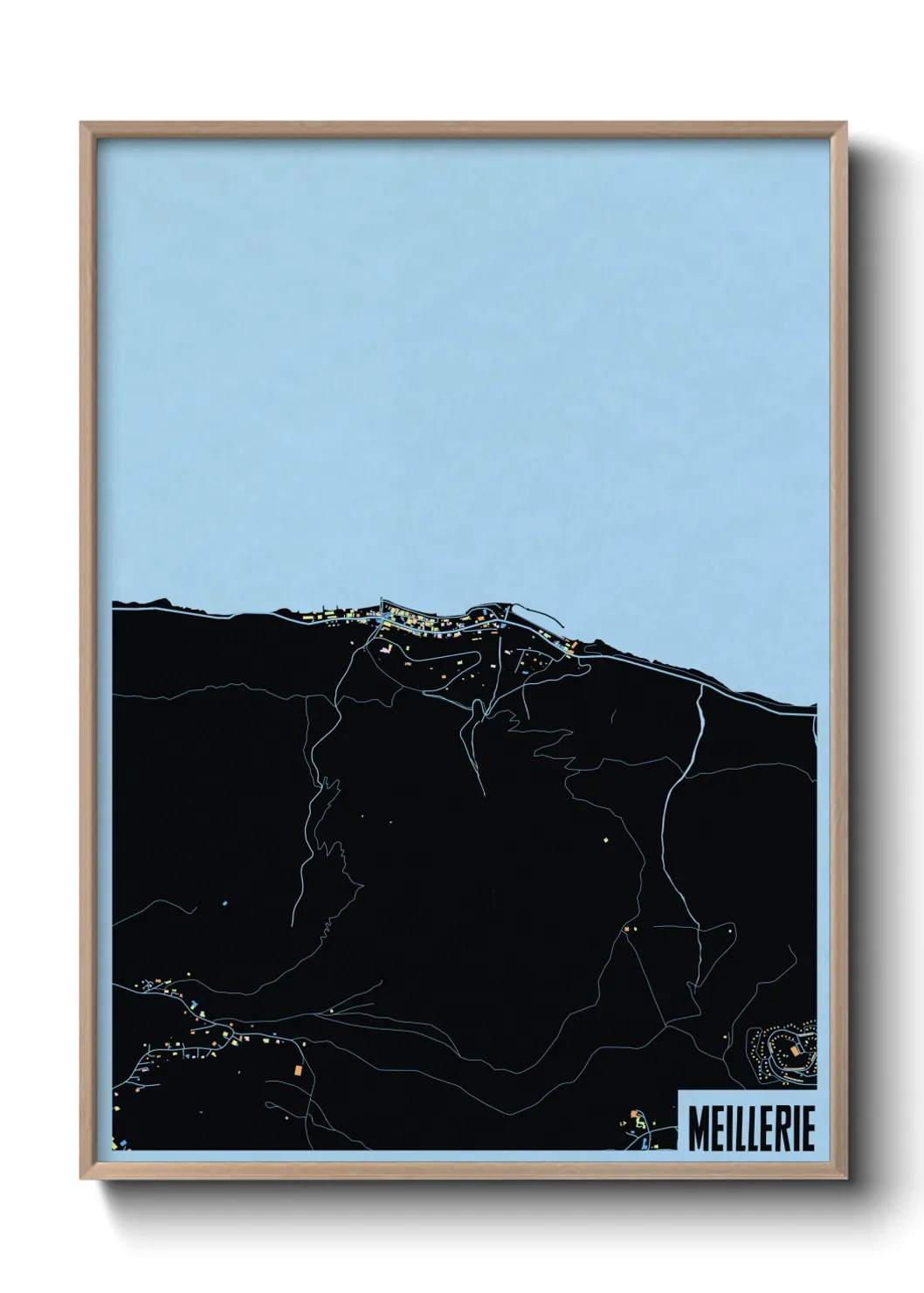 Une affiche de carte sur Meillerie