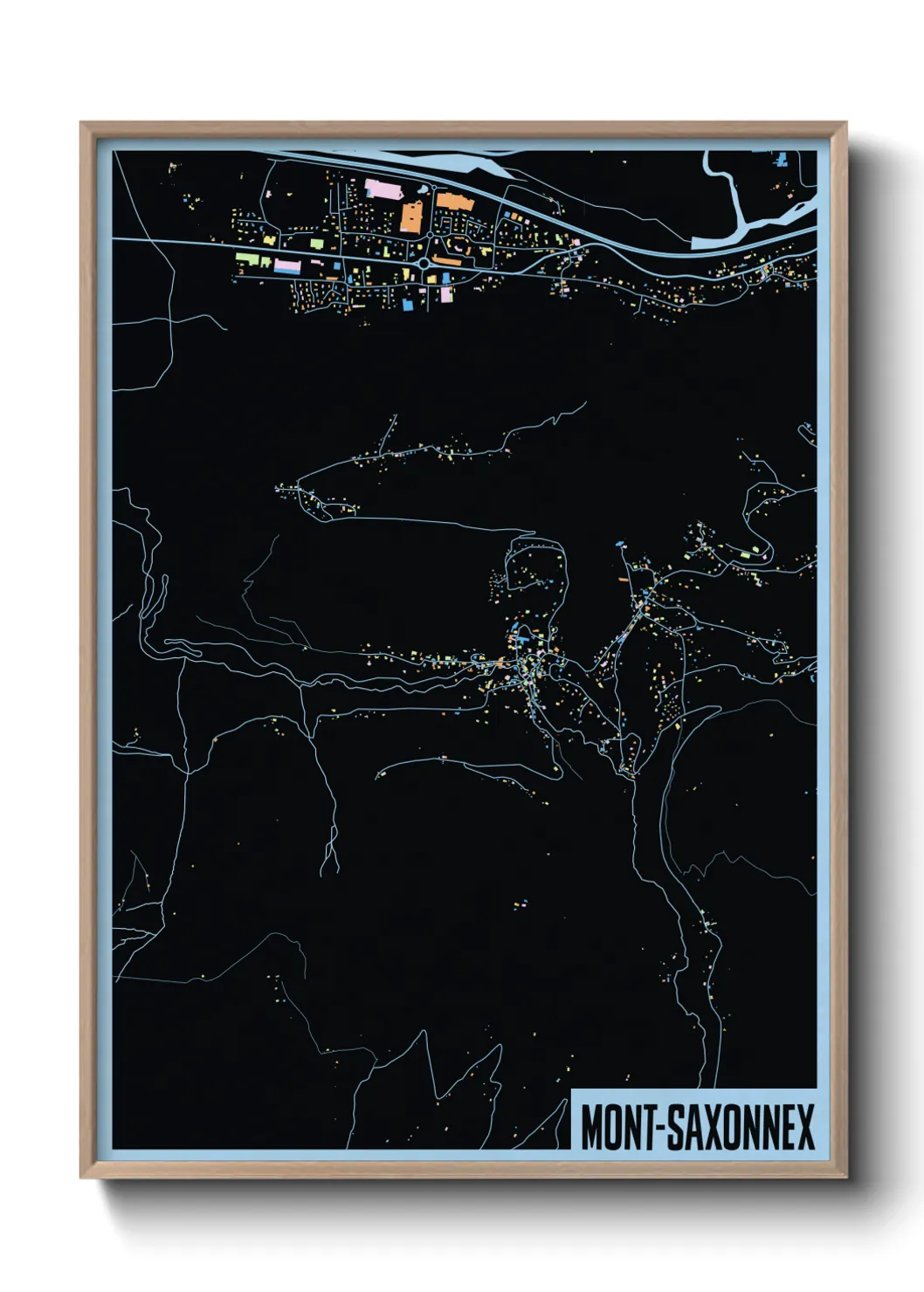 Une affiche de carte sur Mont-Saxonnex