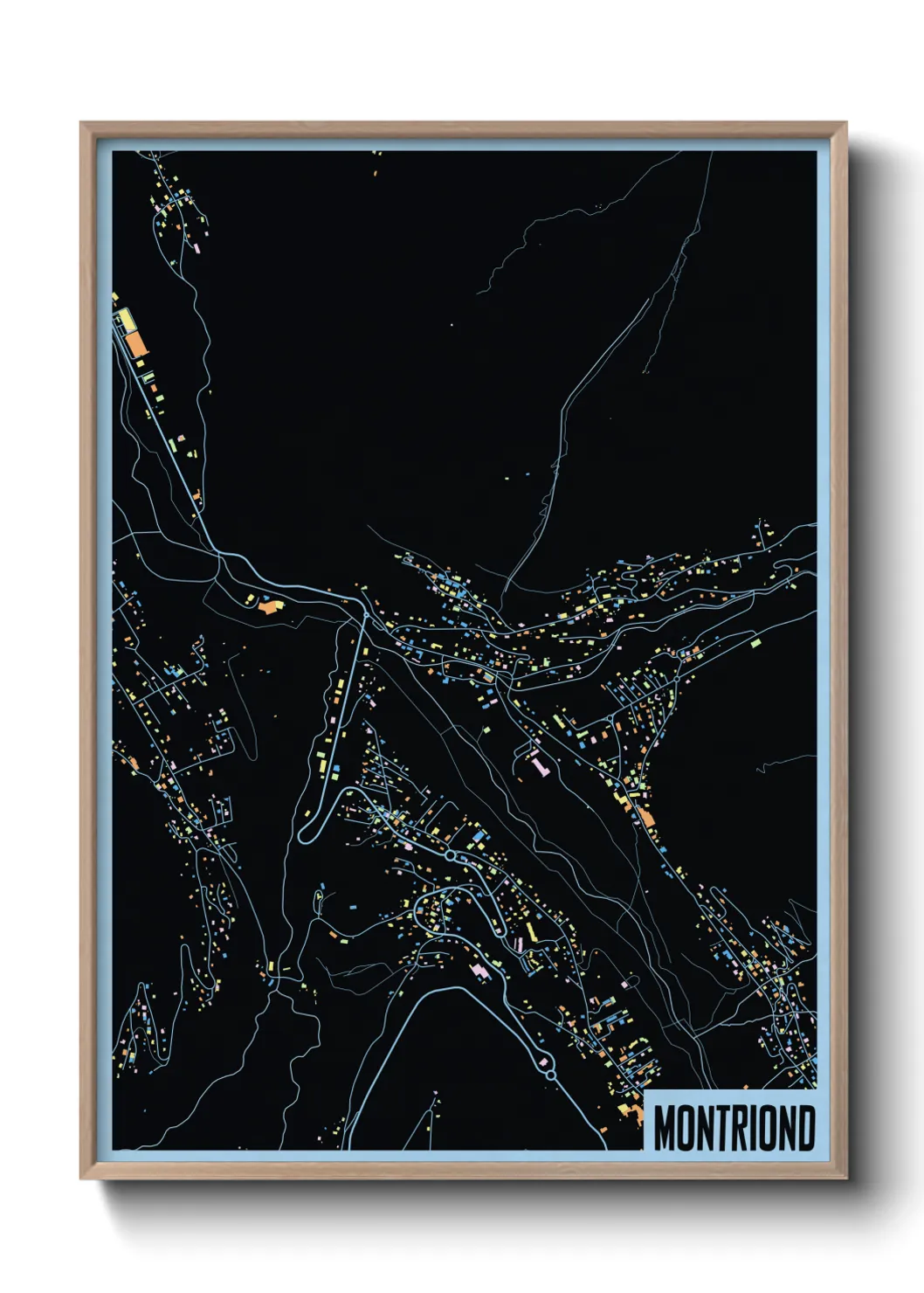 Une affiche de carte sur Montriond