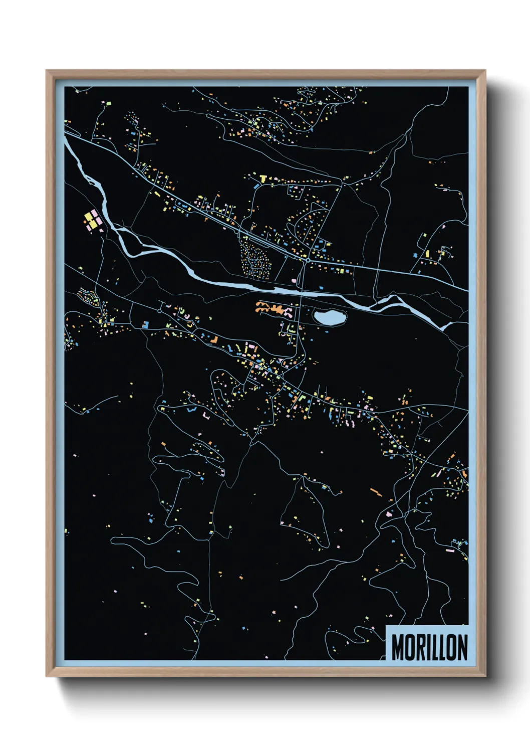 Une affiche de carte sur Morillon