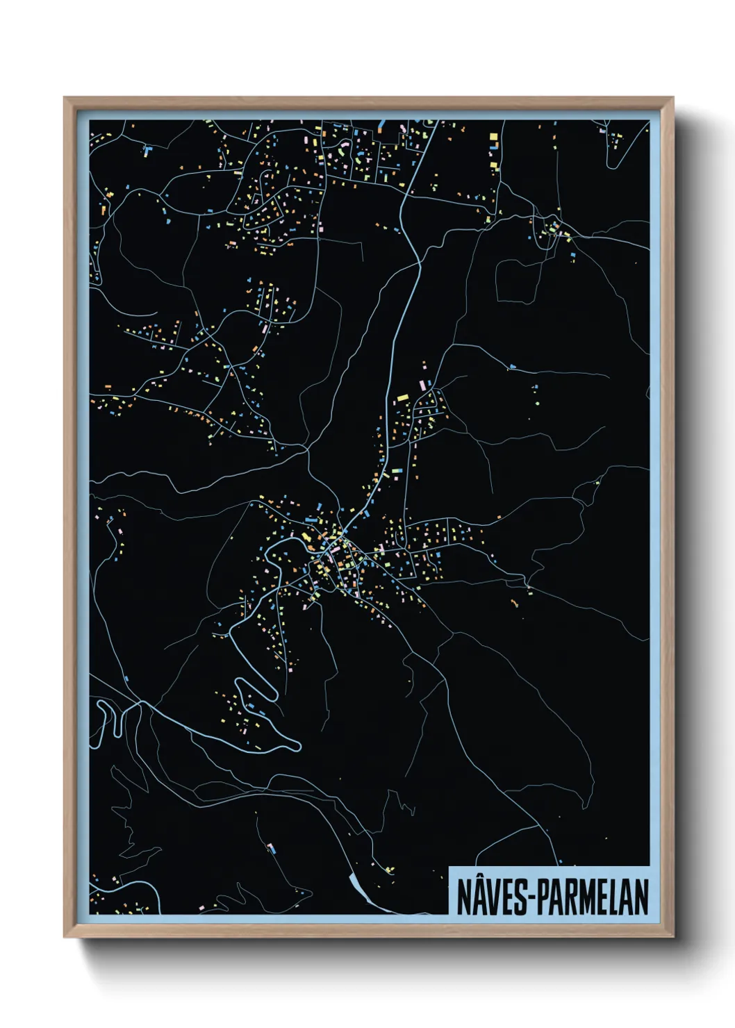 Une affiche de carte sur Nâves-Parmelan