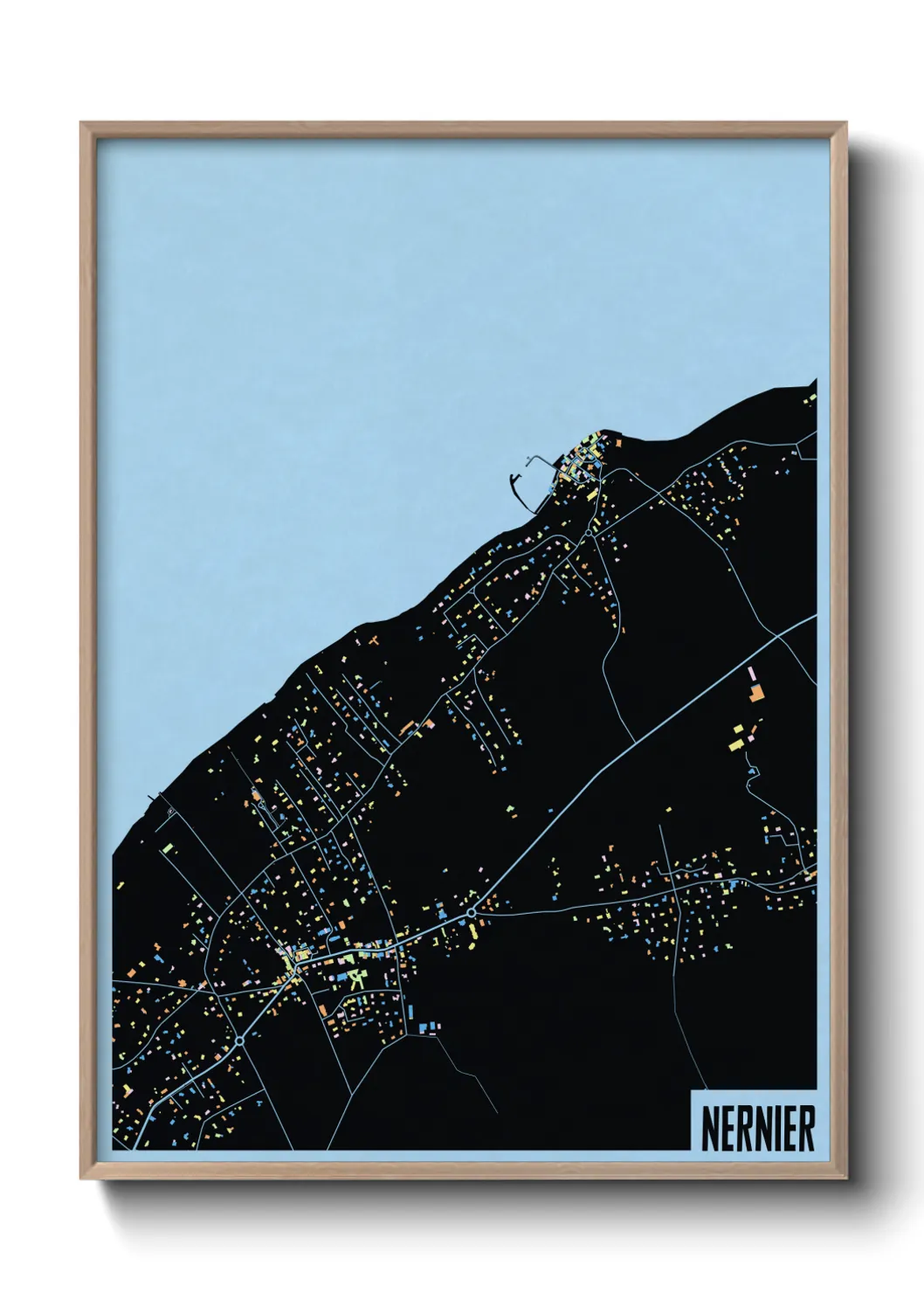 Une affiche de carte sur Nernier