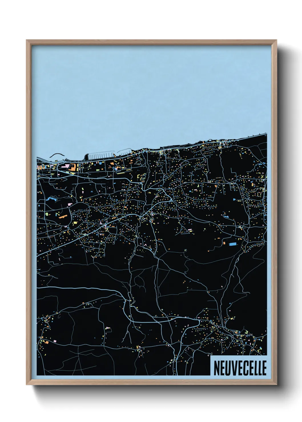 Une affiche de carte sur Neuvecelle