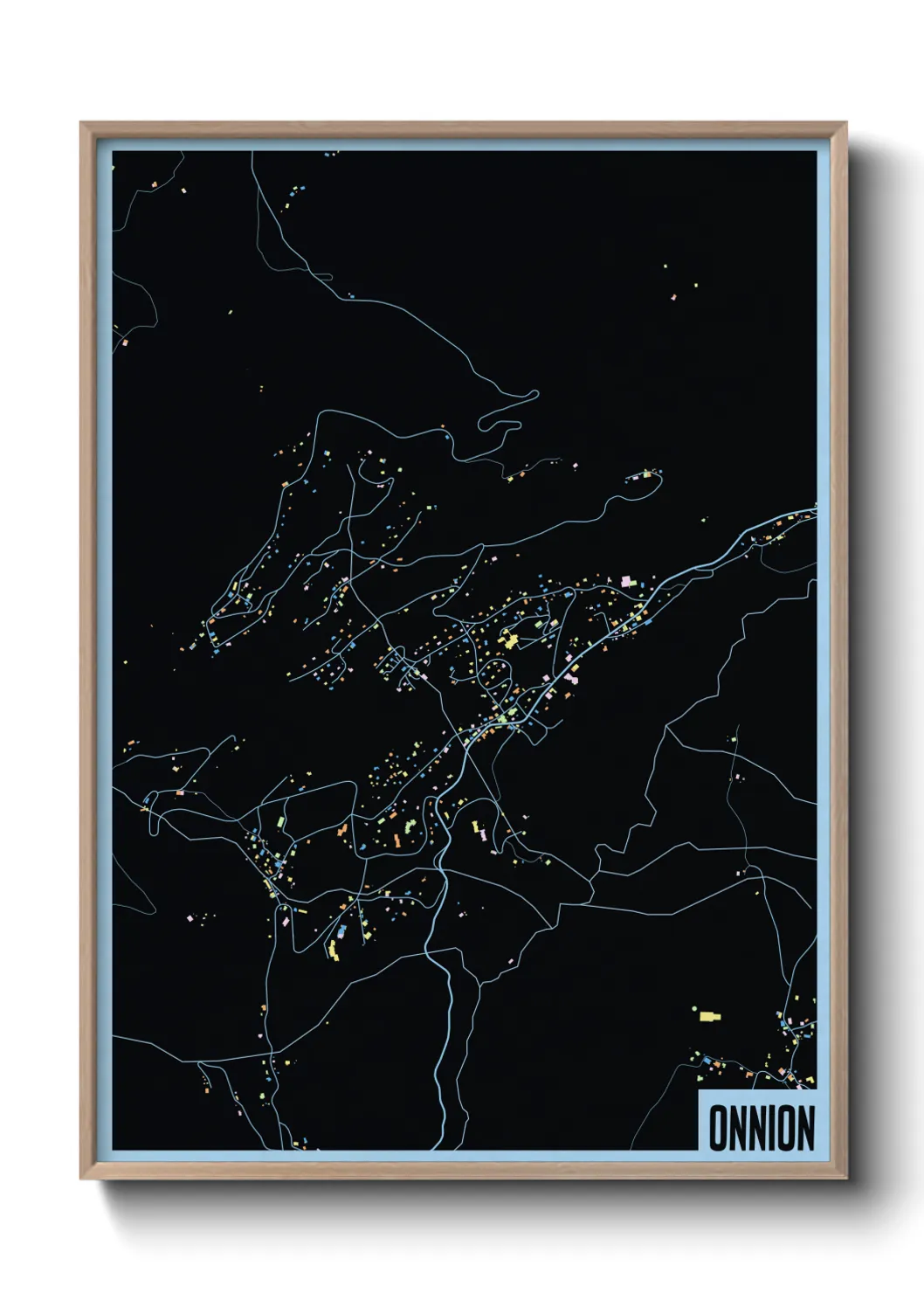 Une affiche de carte sur Onnion