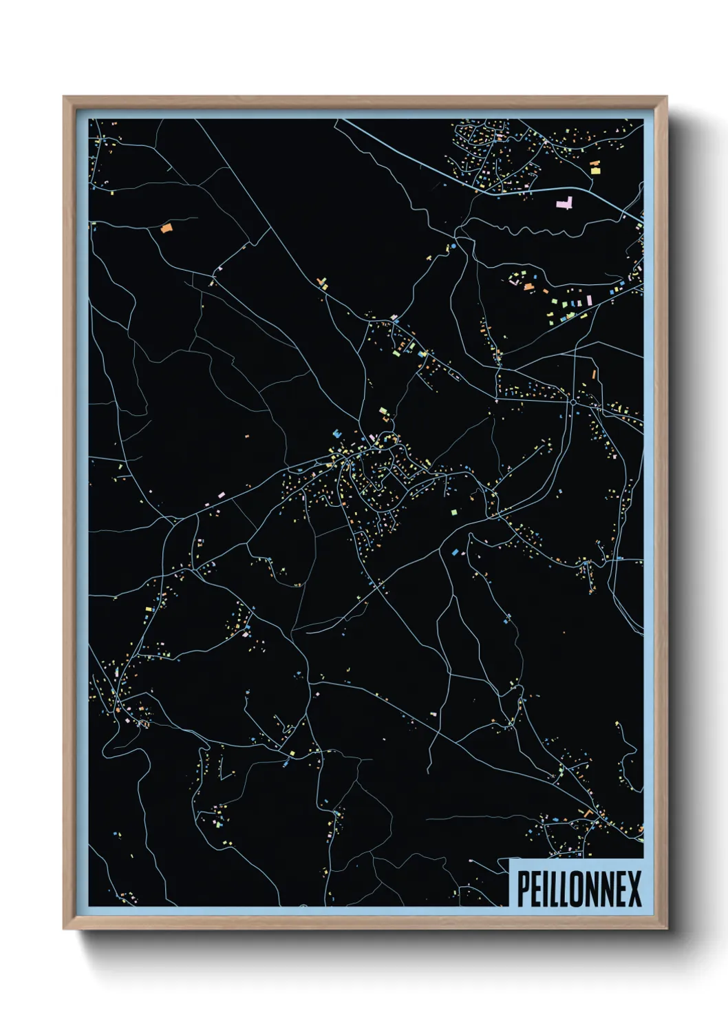 Une affiche de carte sur Peillonnex