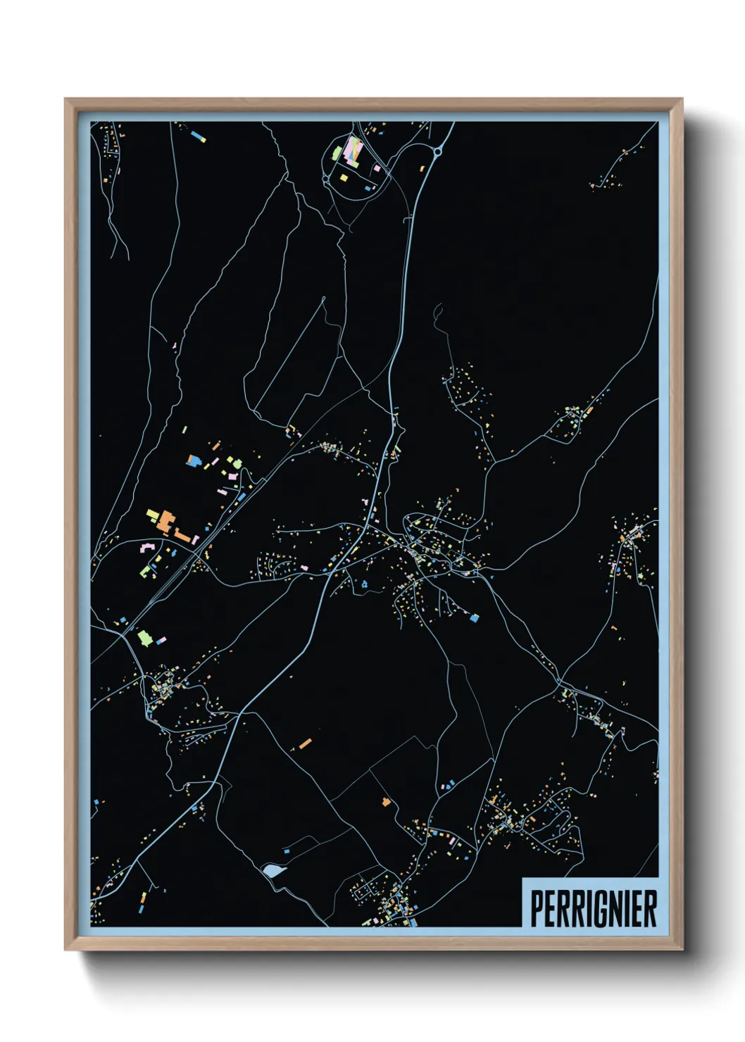 Une affiche de carte sur Perrignier