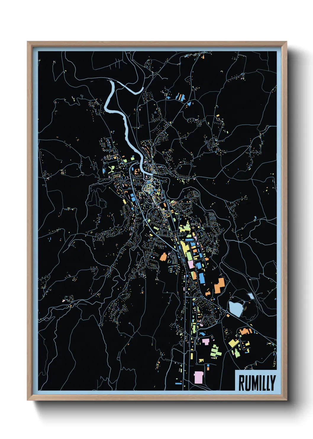 Une affiche de carte sur Rumilly