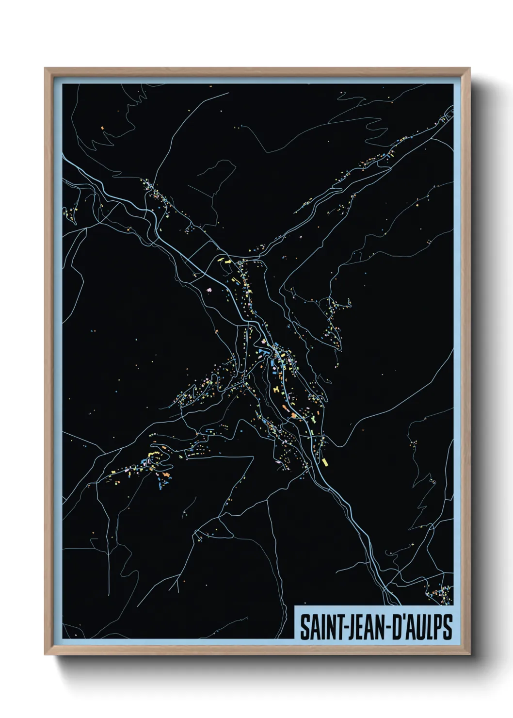 Un poster carteSaint-Jean-d'Aulps