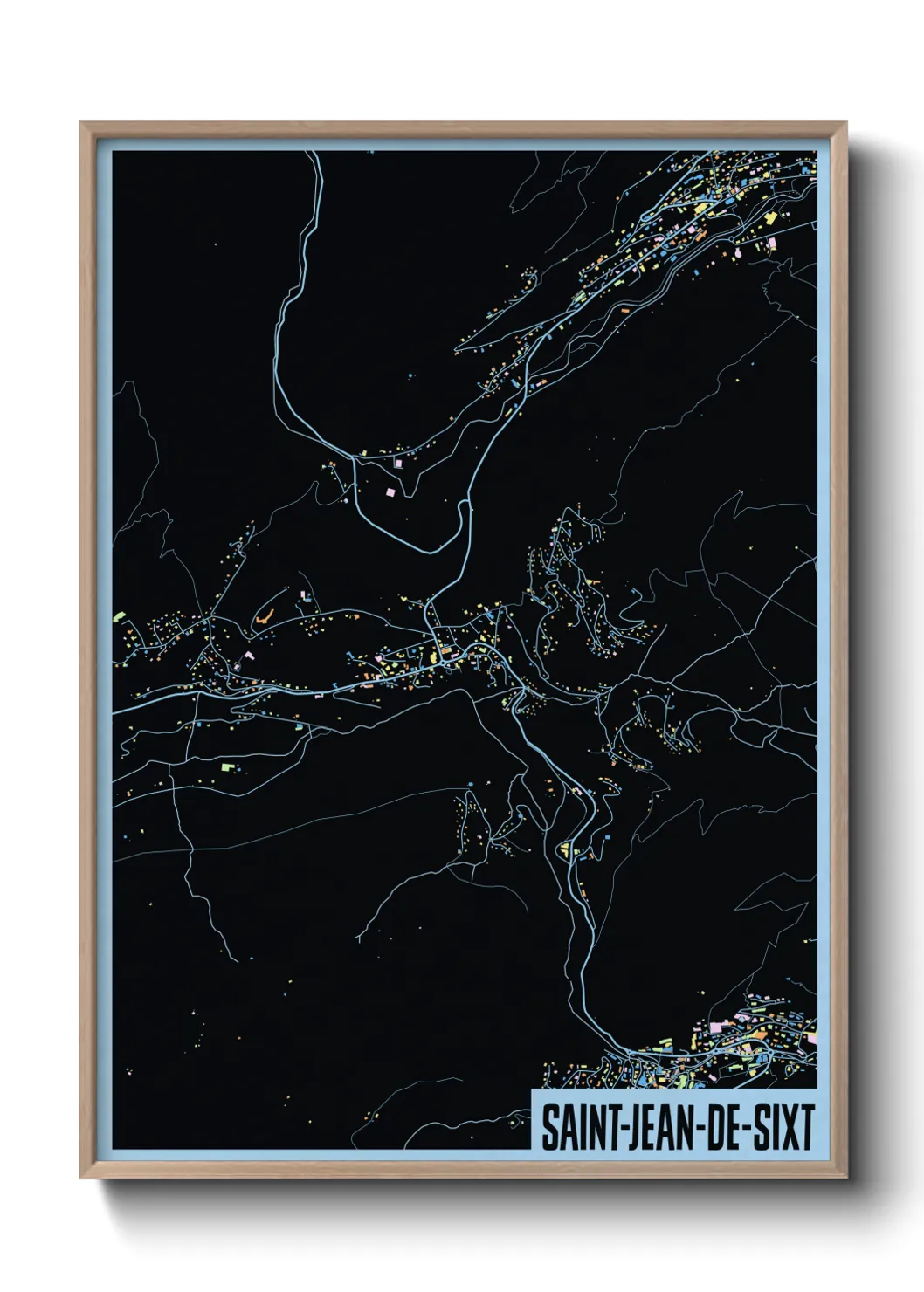 Une affiche de carte sur Saint-Jean-de-Sixt