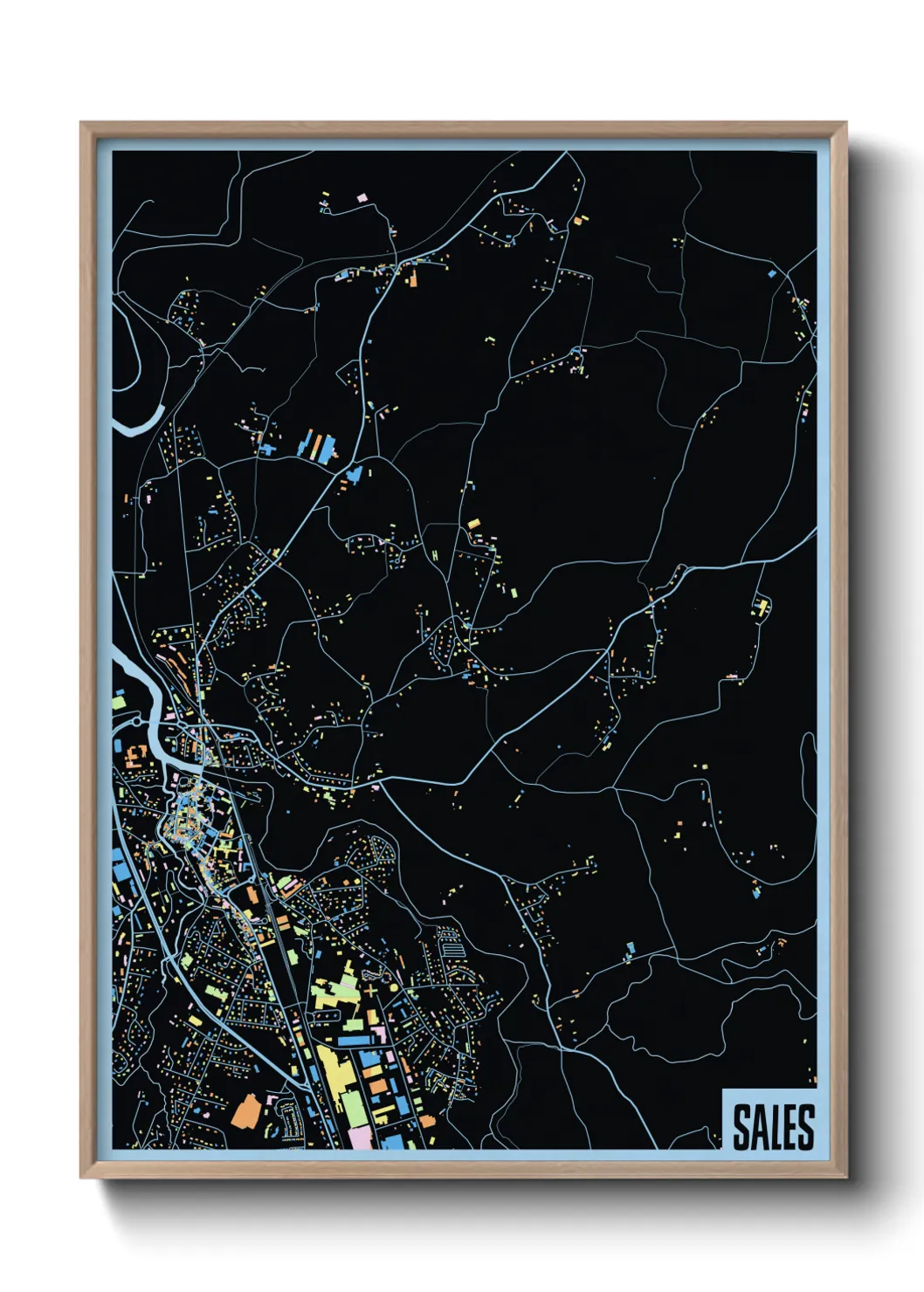 Une affiche de carte sur Sales