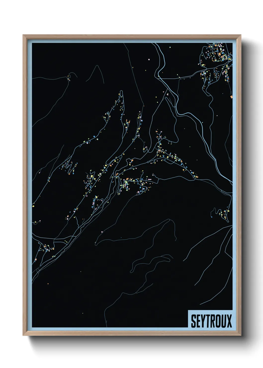 Une affiche de carte sur Seytroux