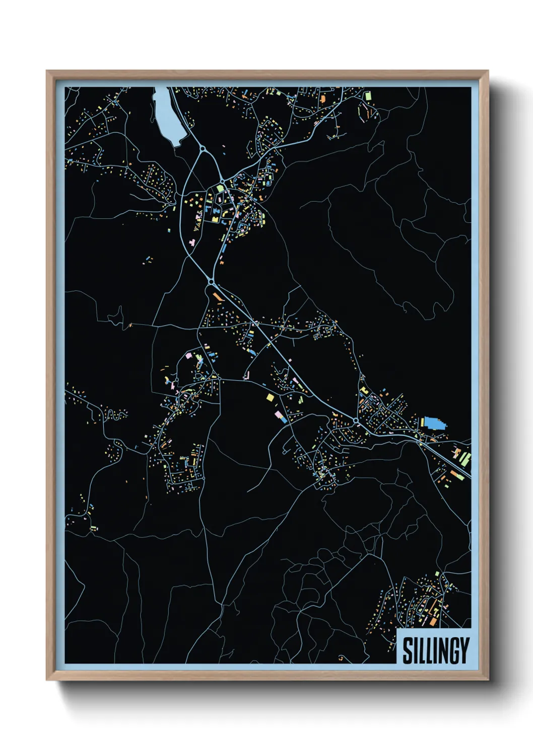 Une affiche de carte sur Sillingy