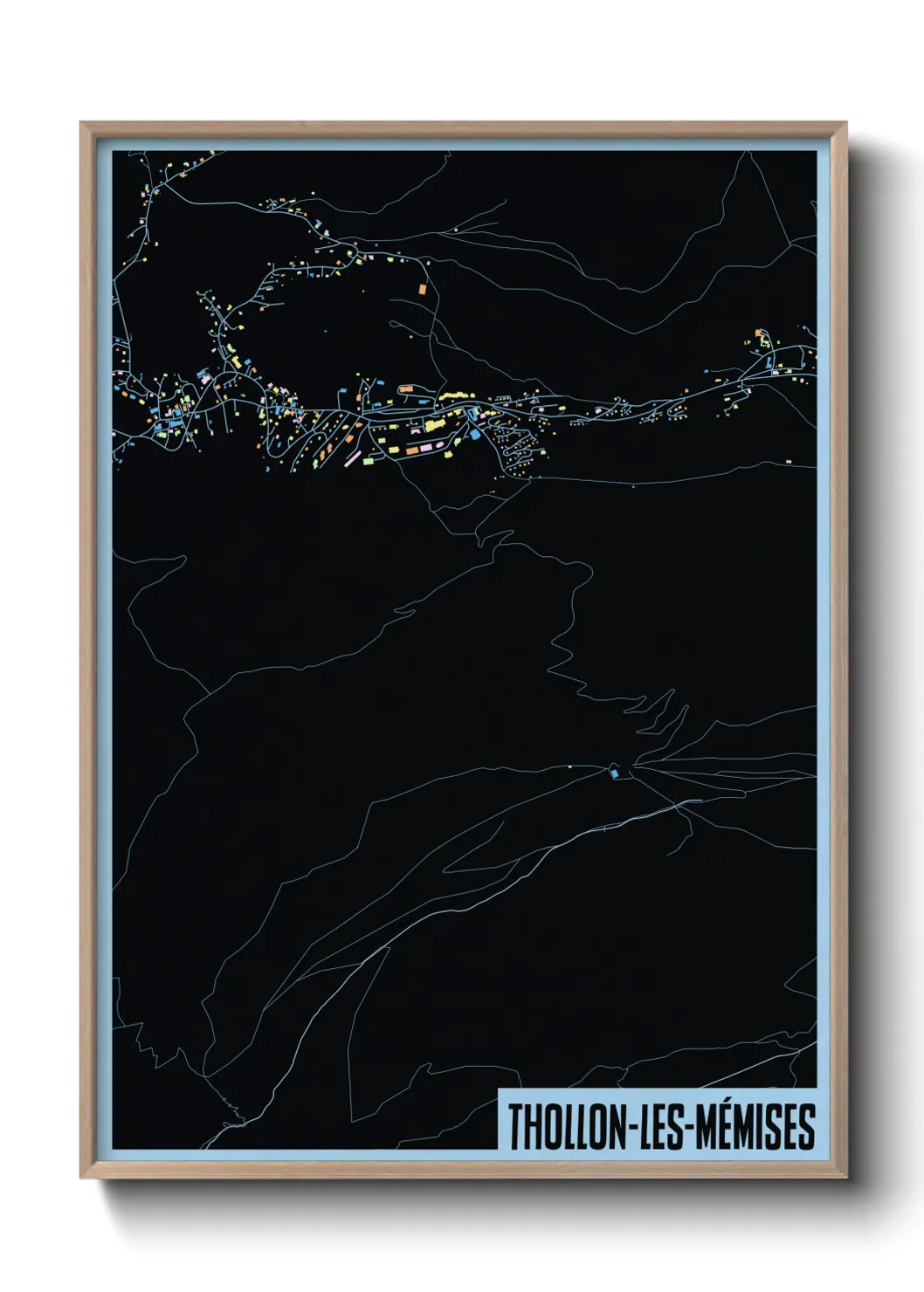 Une affiche de carte sur Thollon-les-Mémises