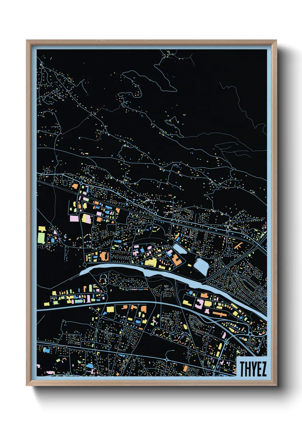 Une affiche de carte sur Thyez