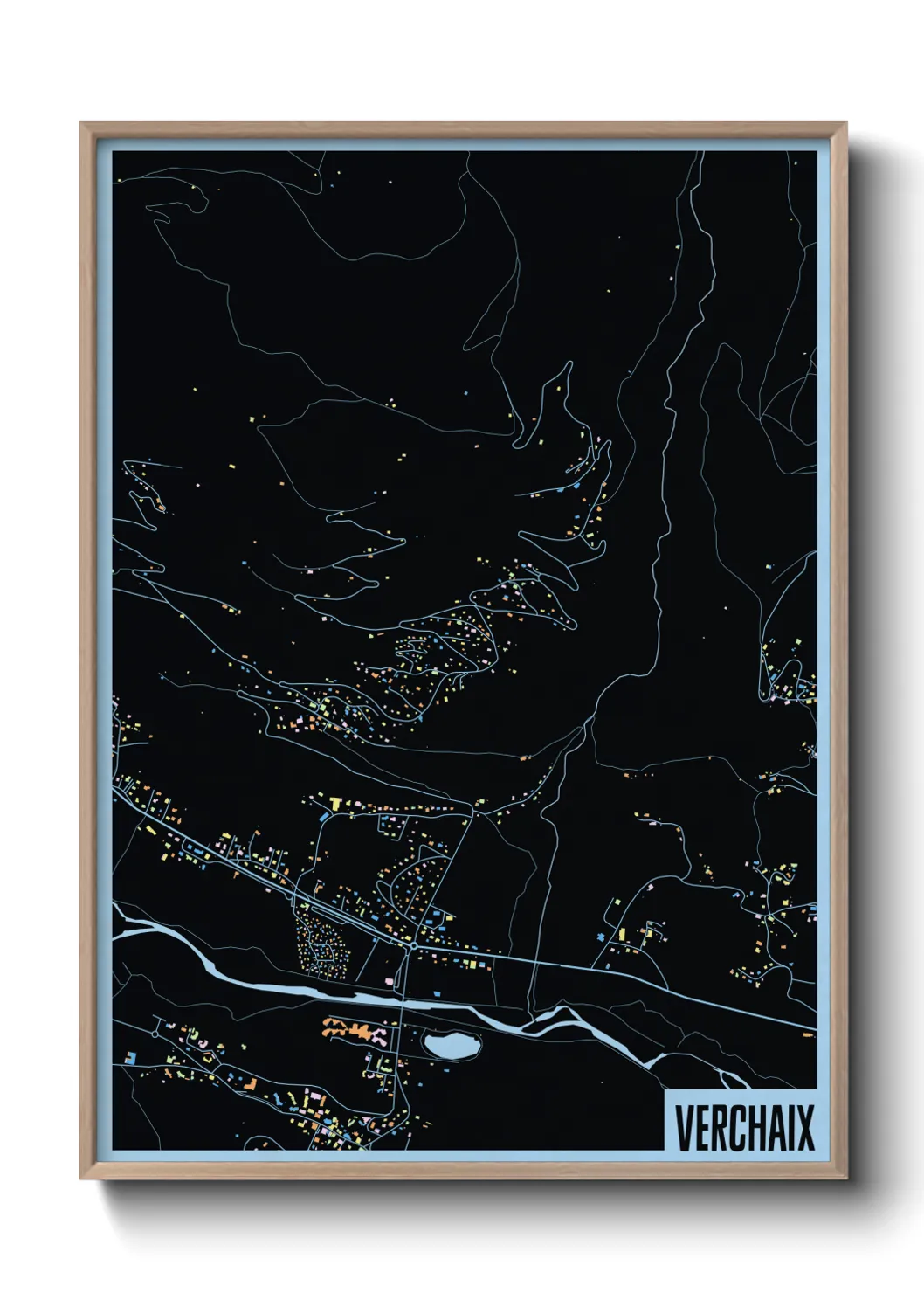 Une affiche de carte sur Verchaix