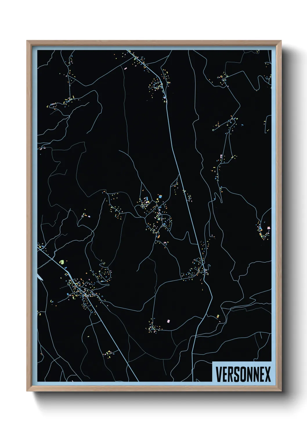 Une affiche de carte sur Versonnex