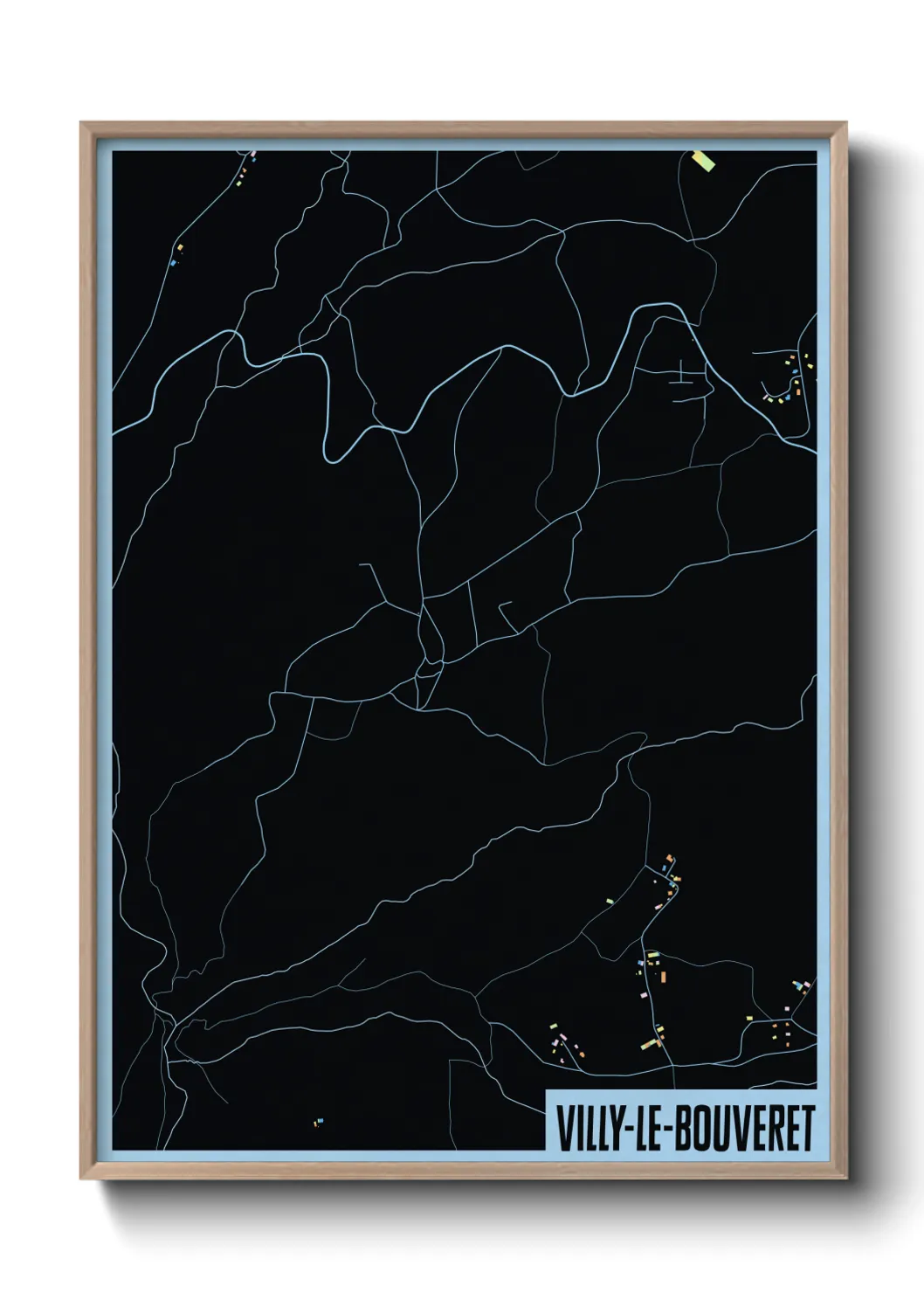 Une affiche de carte sur Villy-le-Bouveret