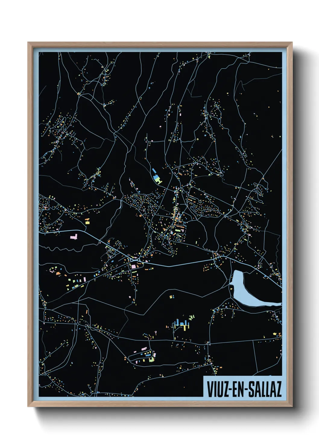 Une affiche de carte sur Viuz-en-Sallaz