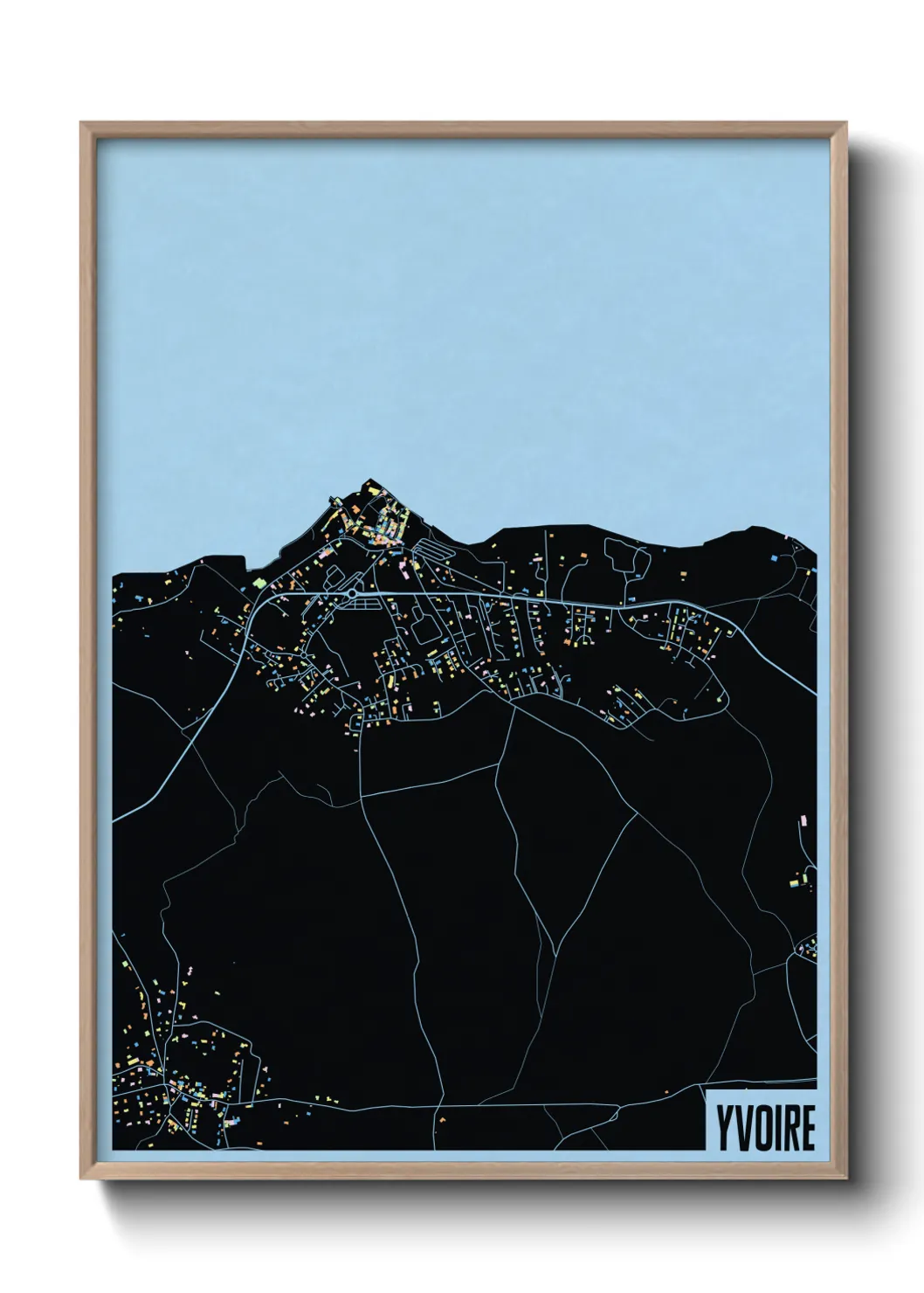 Une affiche de carte sur Yvoire