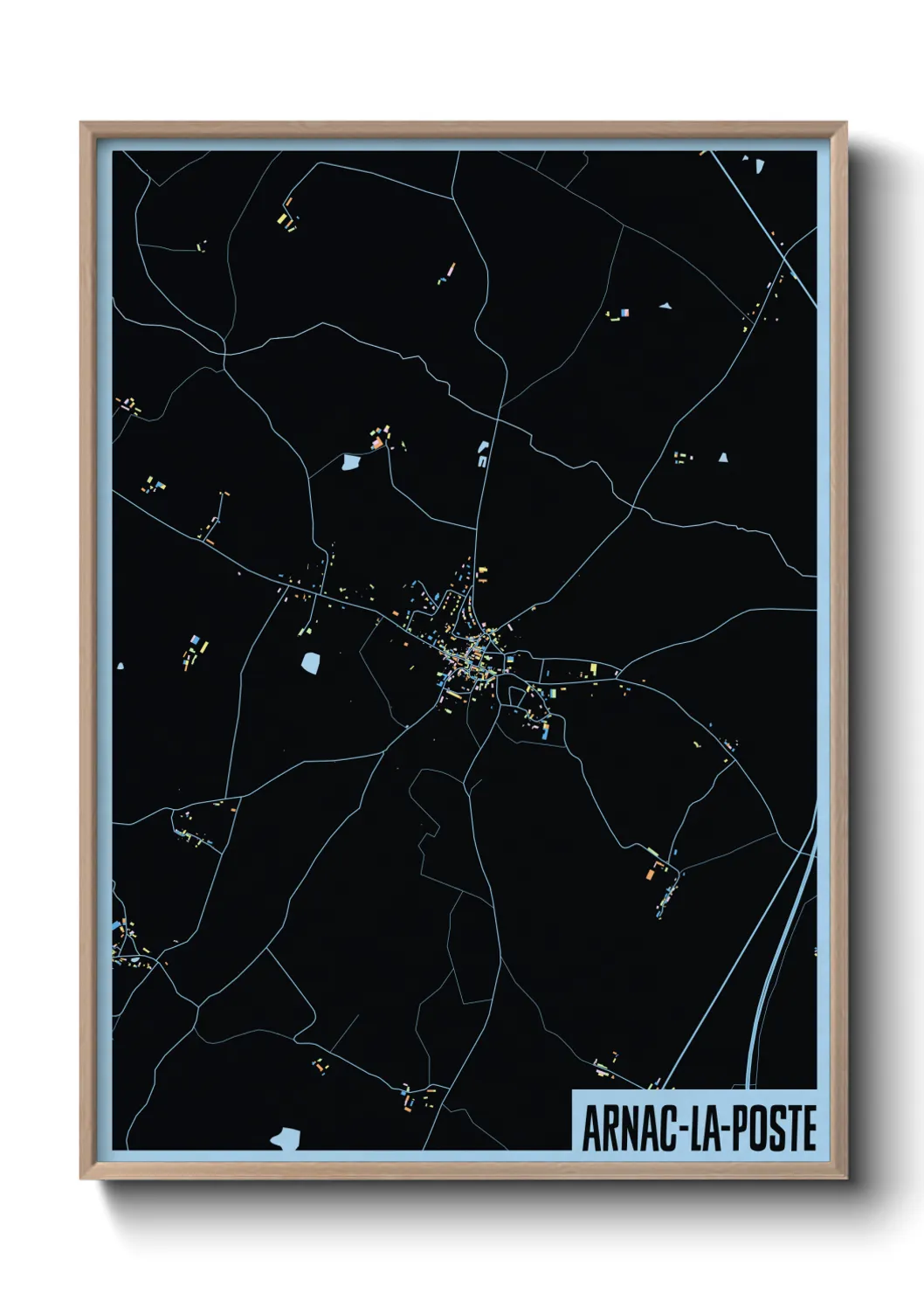 Une affiche de carte sur Arnac-la-Poste