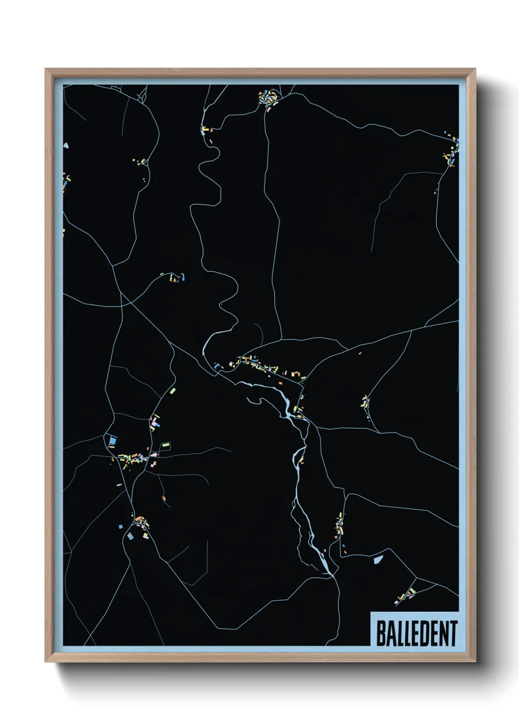 Une affiche de carte sur Balledent