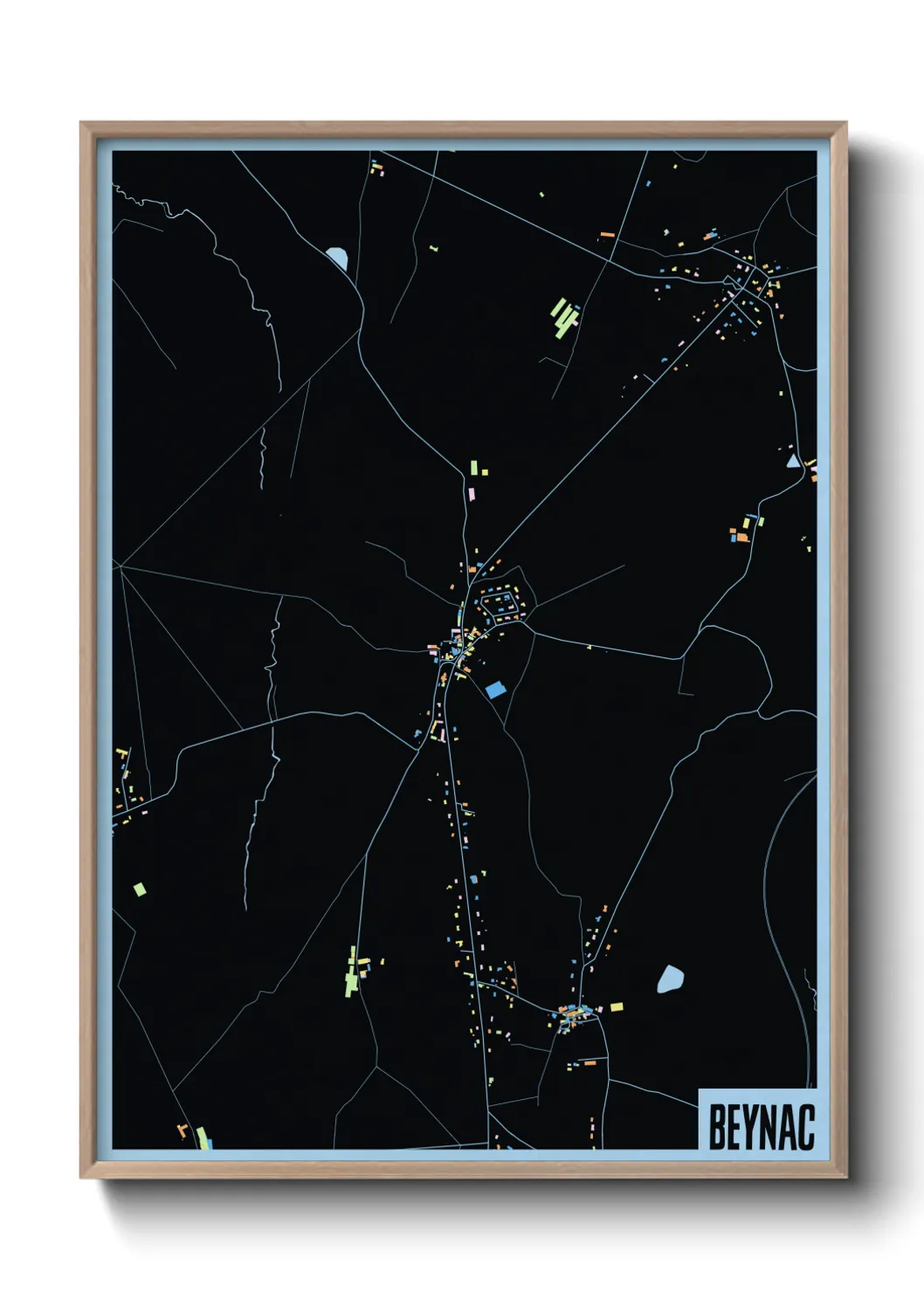 Une affiche de carte sur Beynac