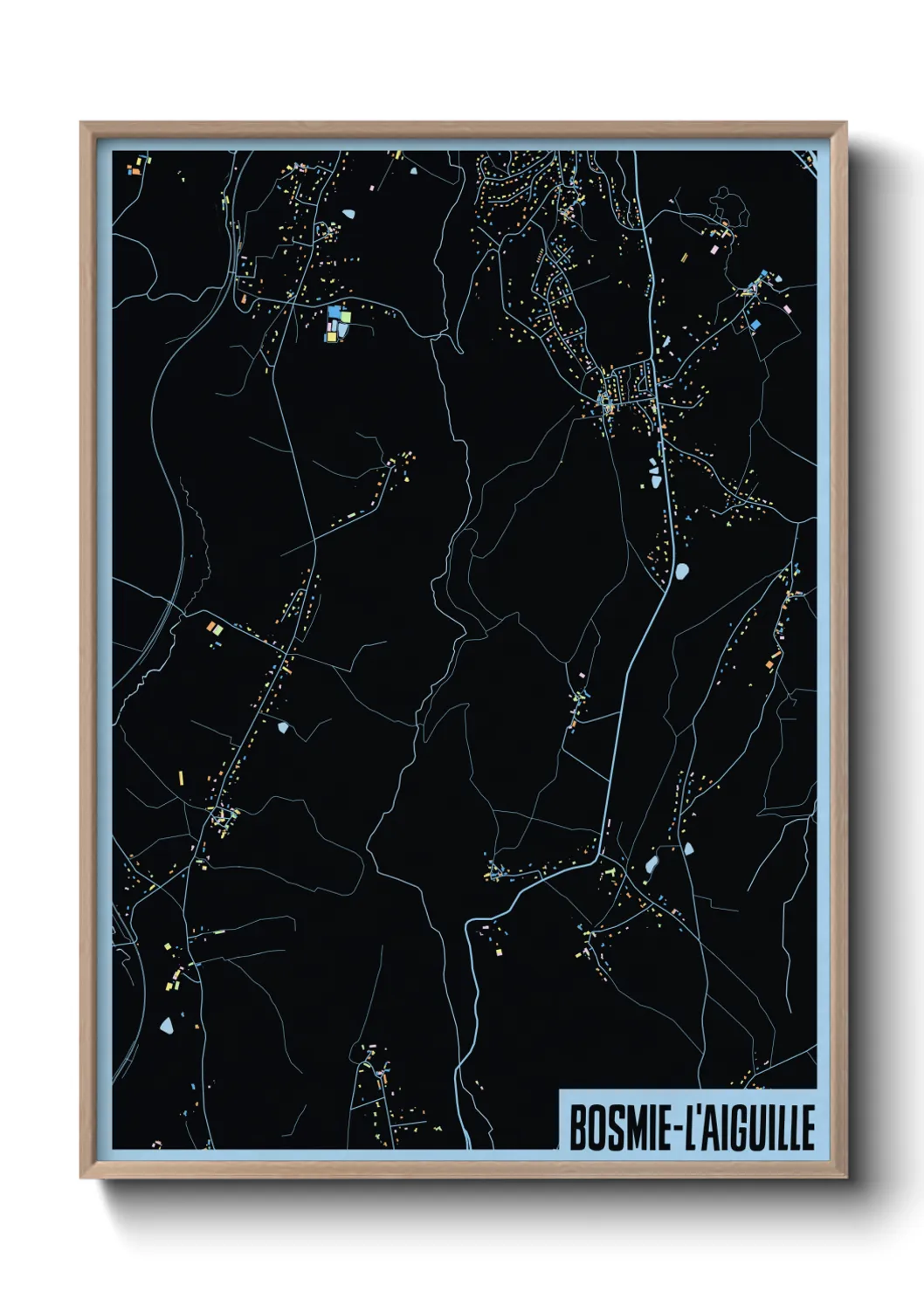 Une affiche de carte sur Bosmie-l'Aiguille